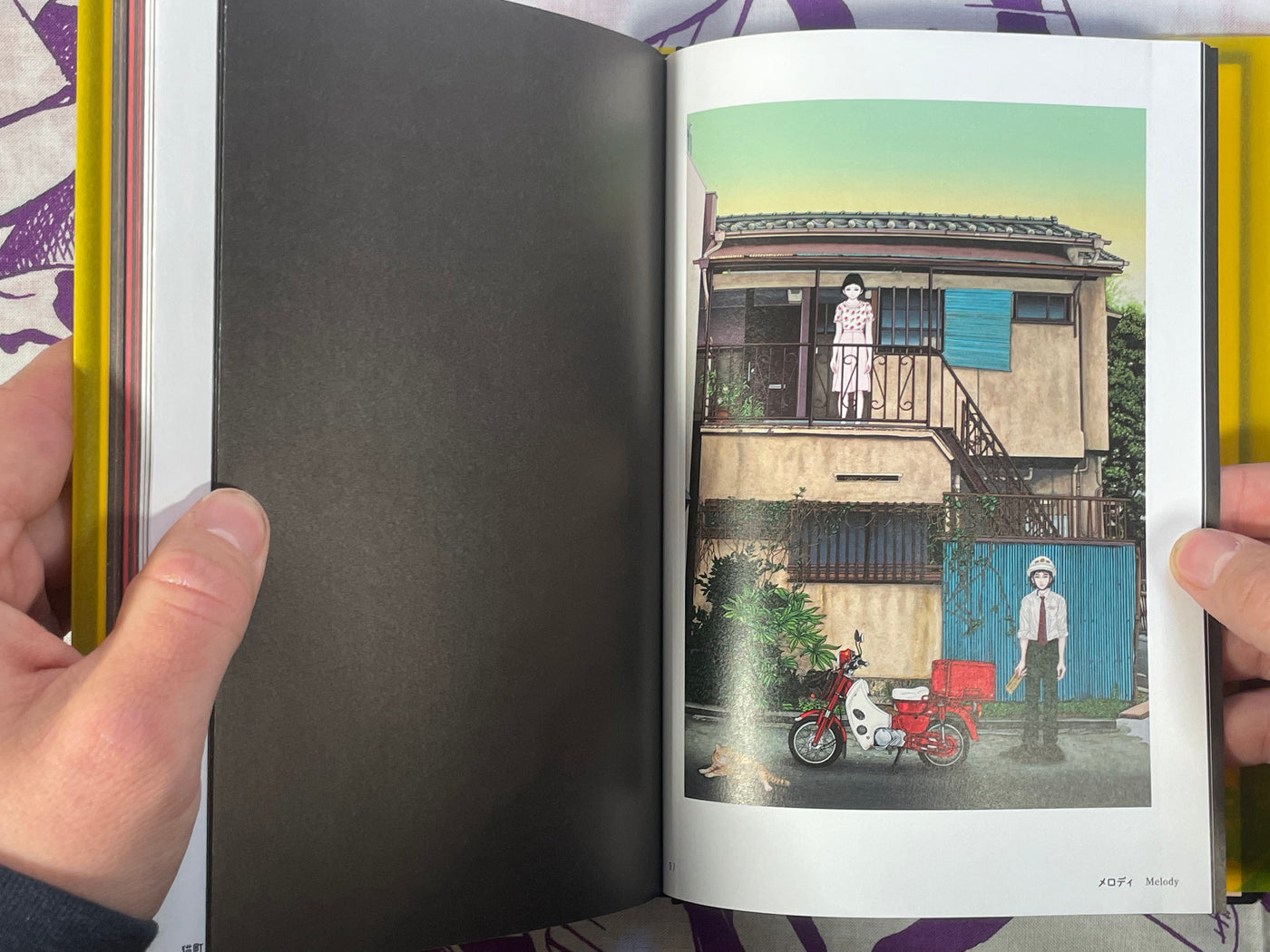 SIGNED - RAKUEN  Hardcover + Slipcover + Postcard by Yuji Moriguchi