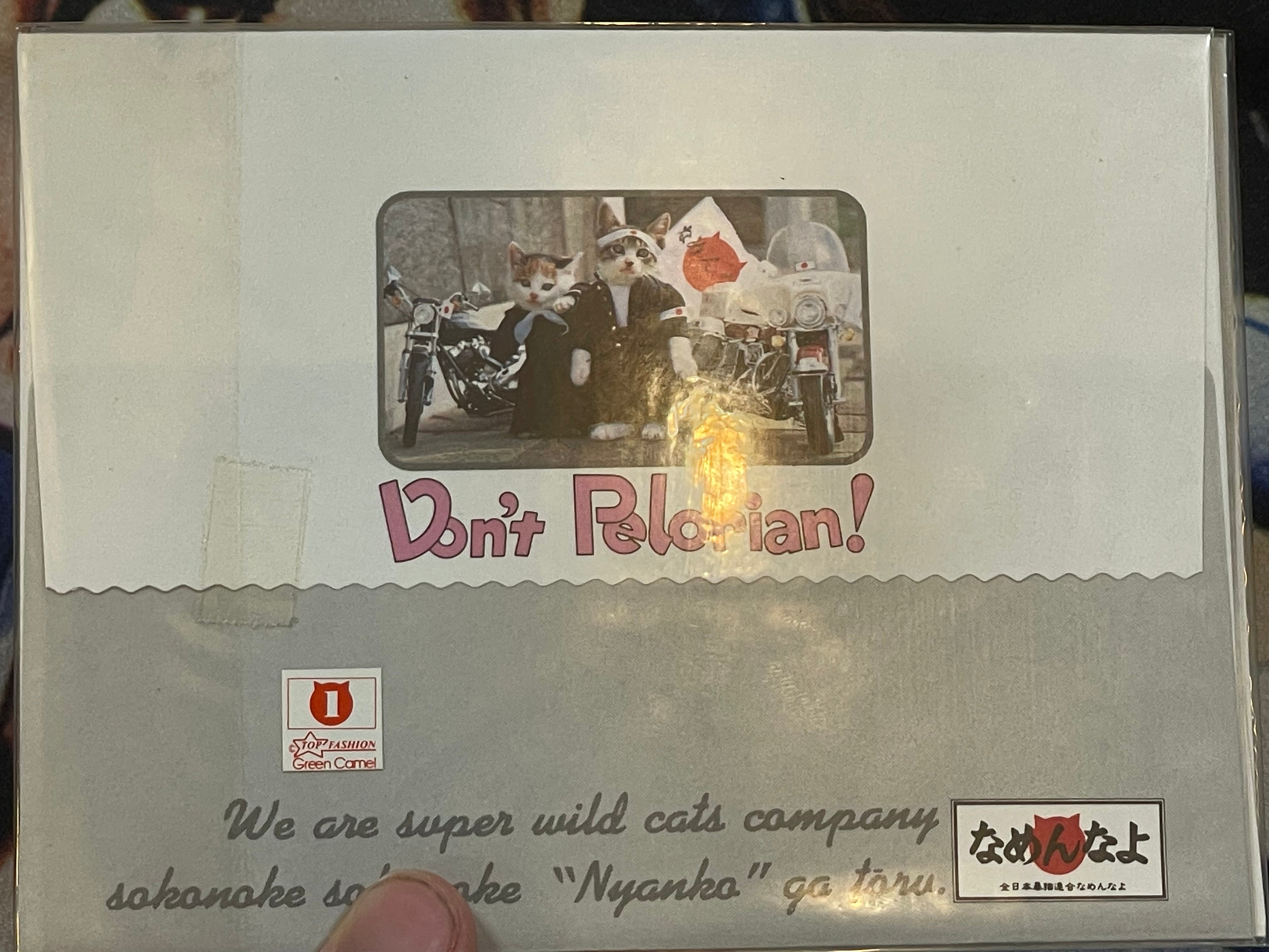 Don't Pelorian! Namennayo Cat Postcard #6