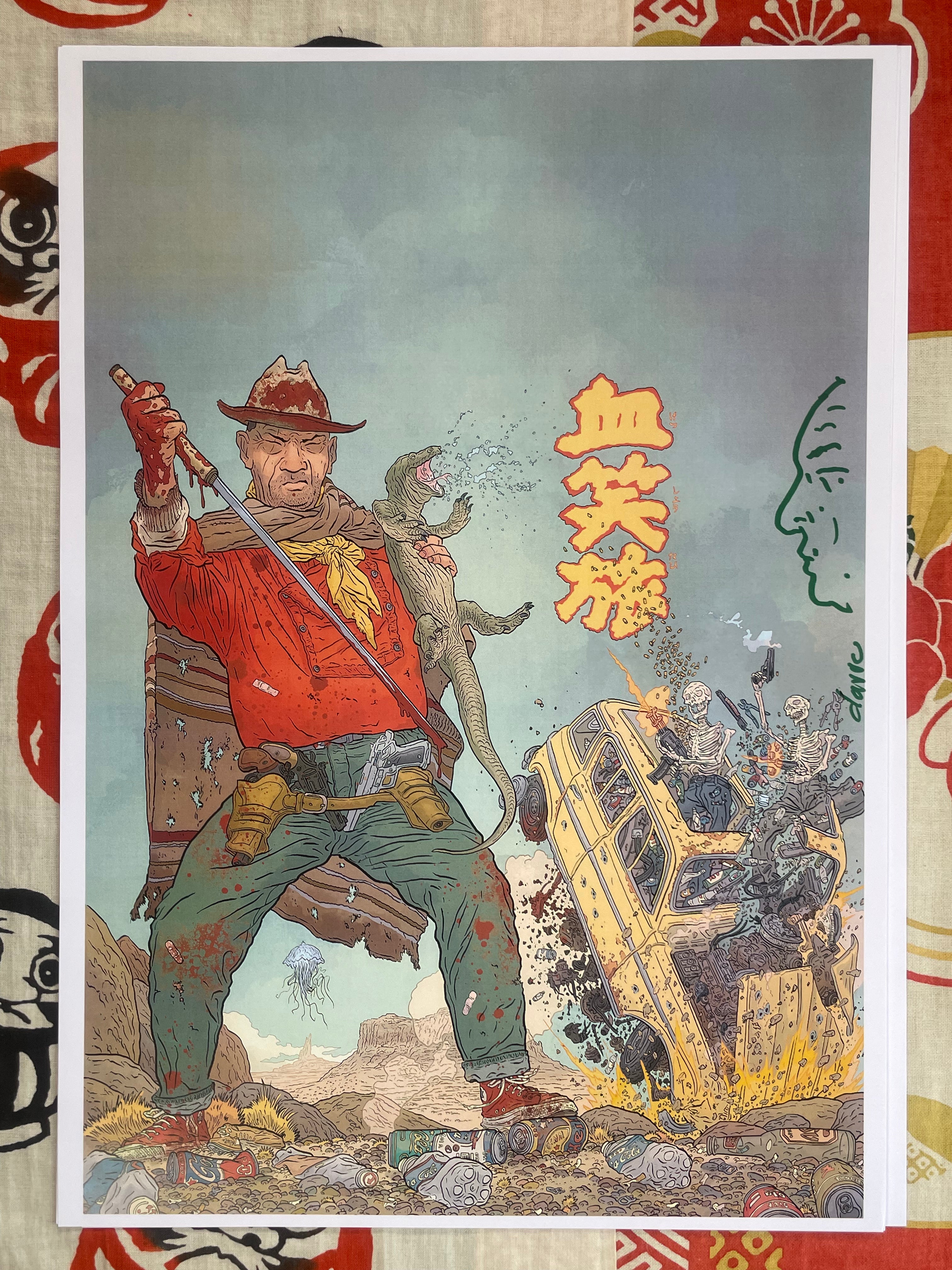 Geof Darrow Shaolin Cowboy SIGNED Print VICTORY