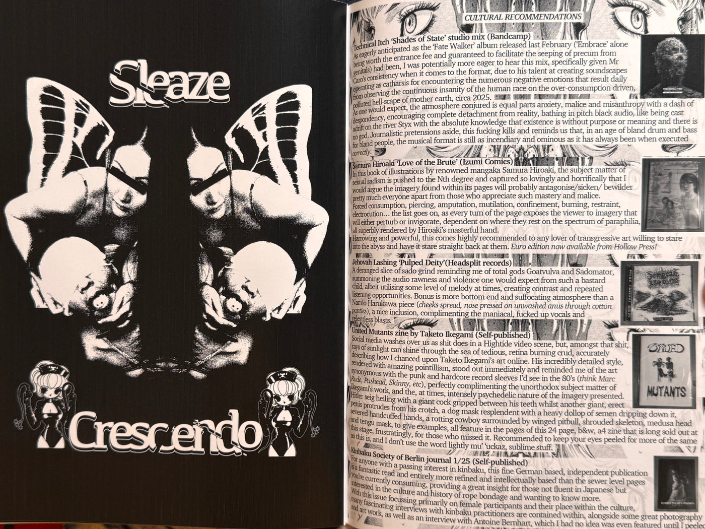 Sleaze Crescendo Issue One w/ Limited Poster & Sticker