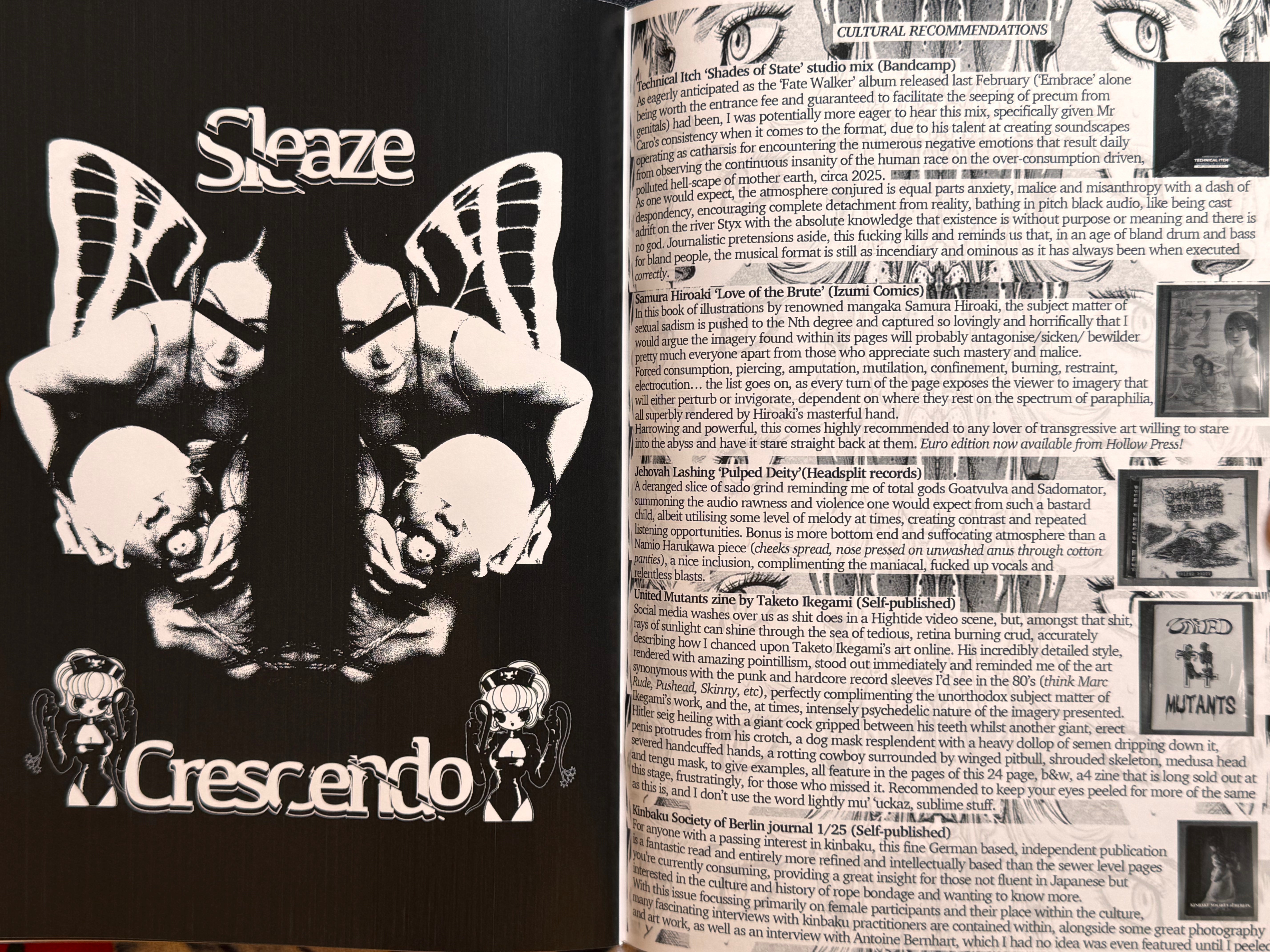 Sleaze Crescendo Issue One w/ Limited Poster & Sticker