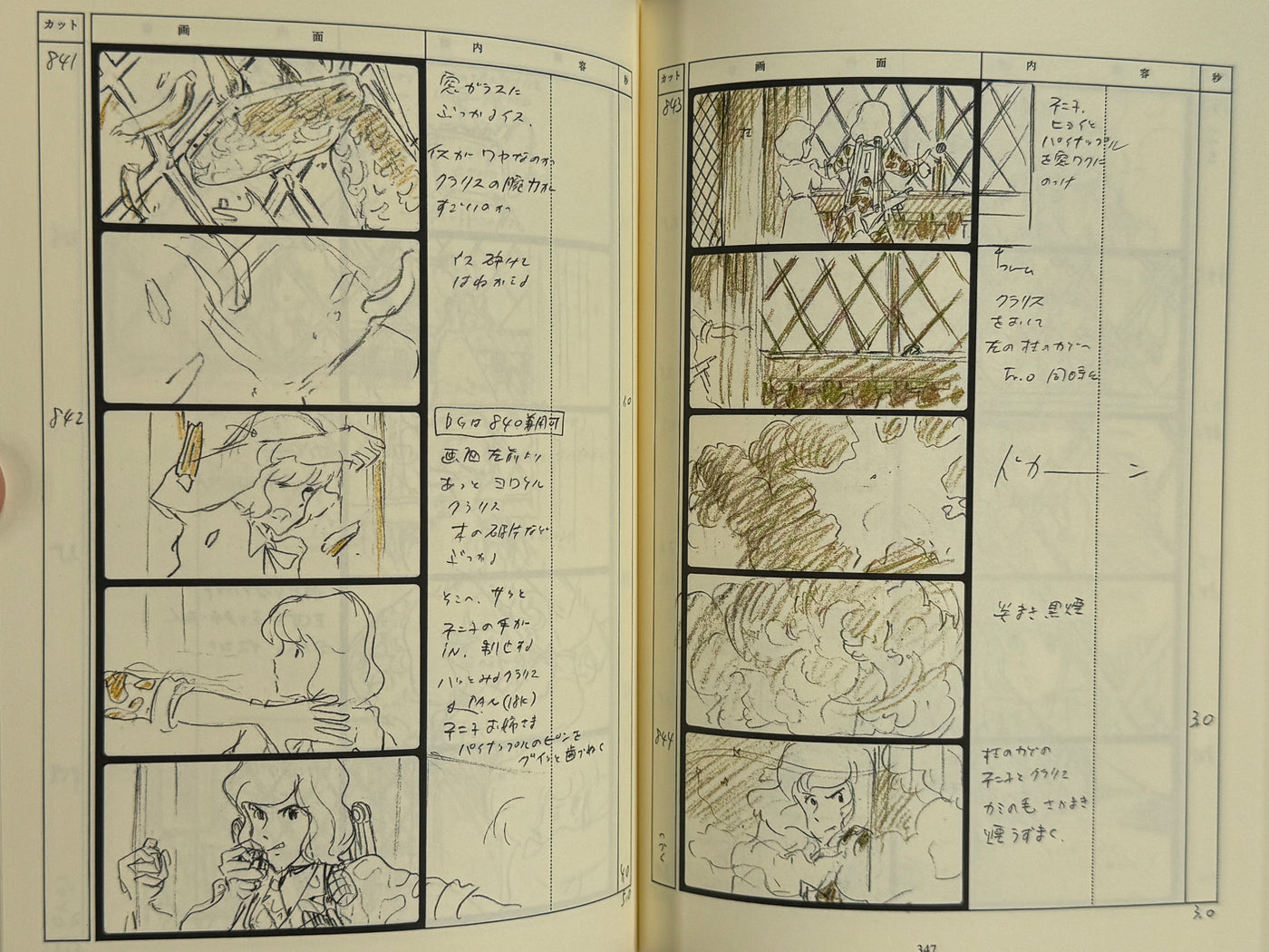 Lupin the Third Cagliostro's Castle Storyboards (2003)