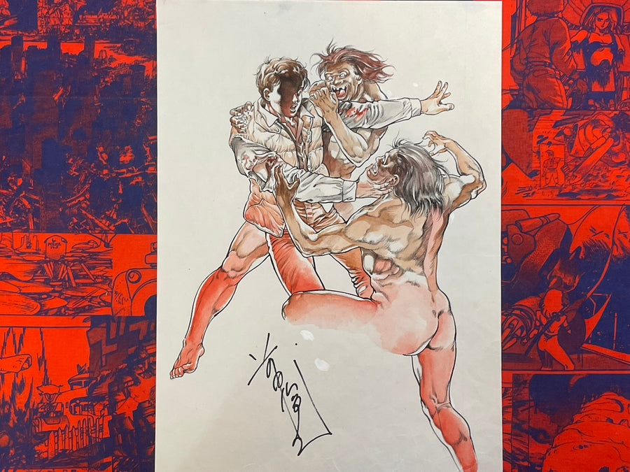 SIGNED Original Toshio Maeda Splash Page