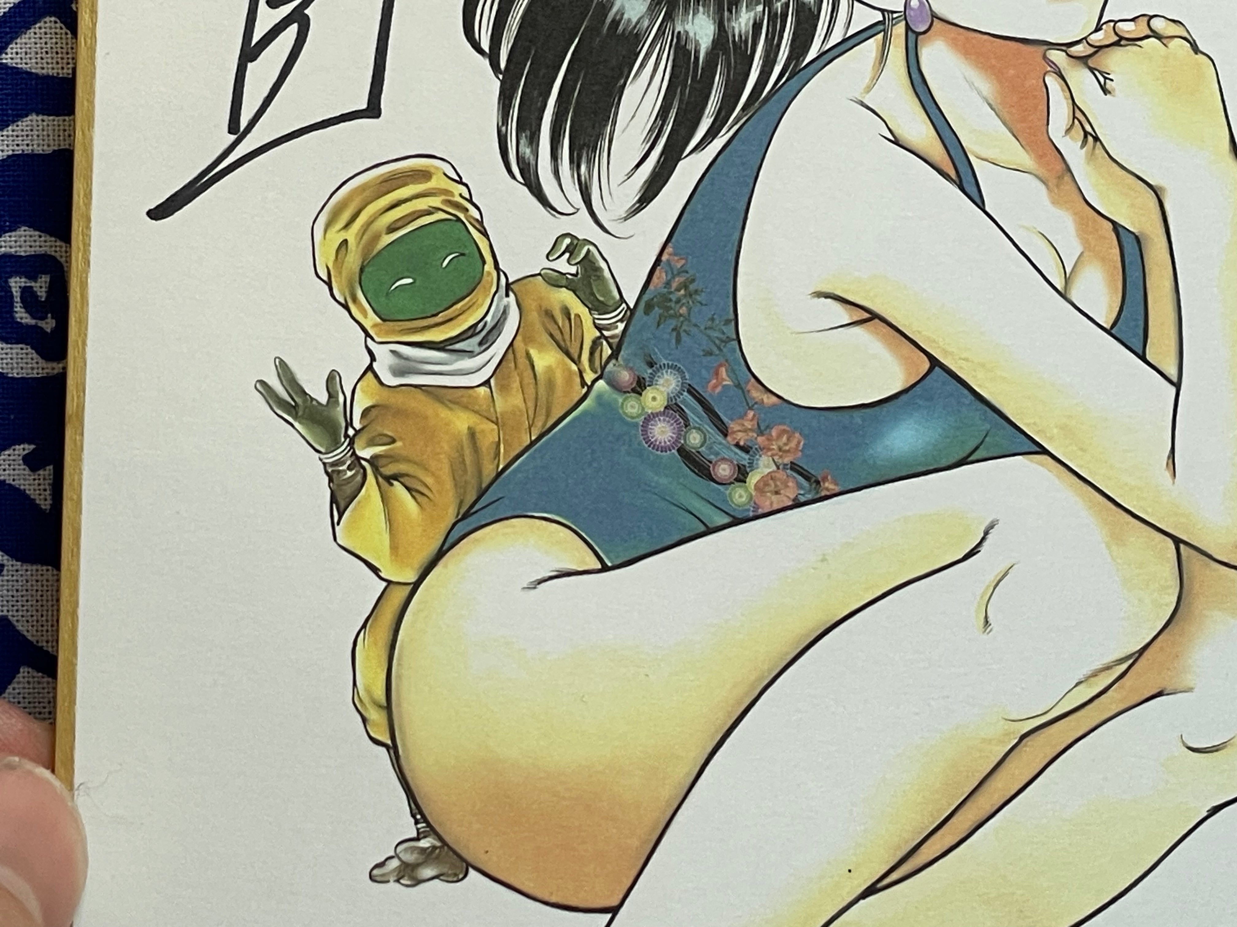 SIGNED Toshio Maeda Mini Shikishi Board "Creeper Creepin' on the Cutie"-thumbmail-3