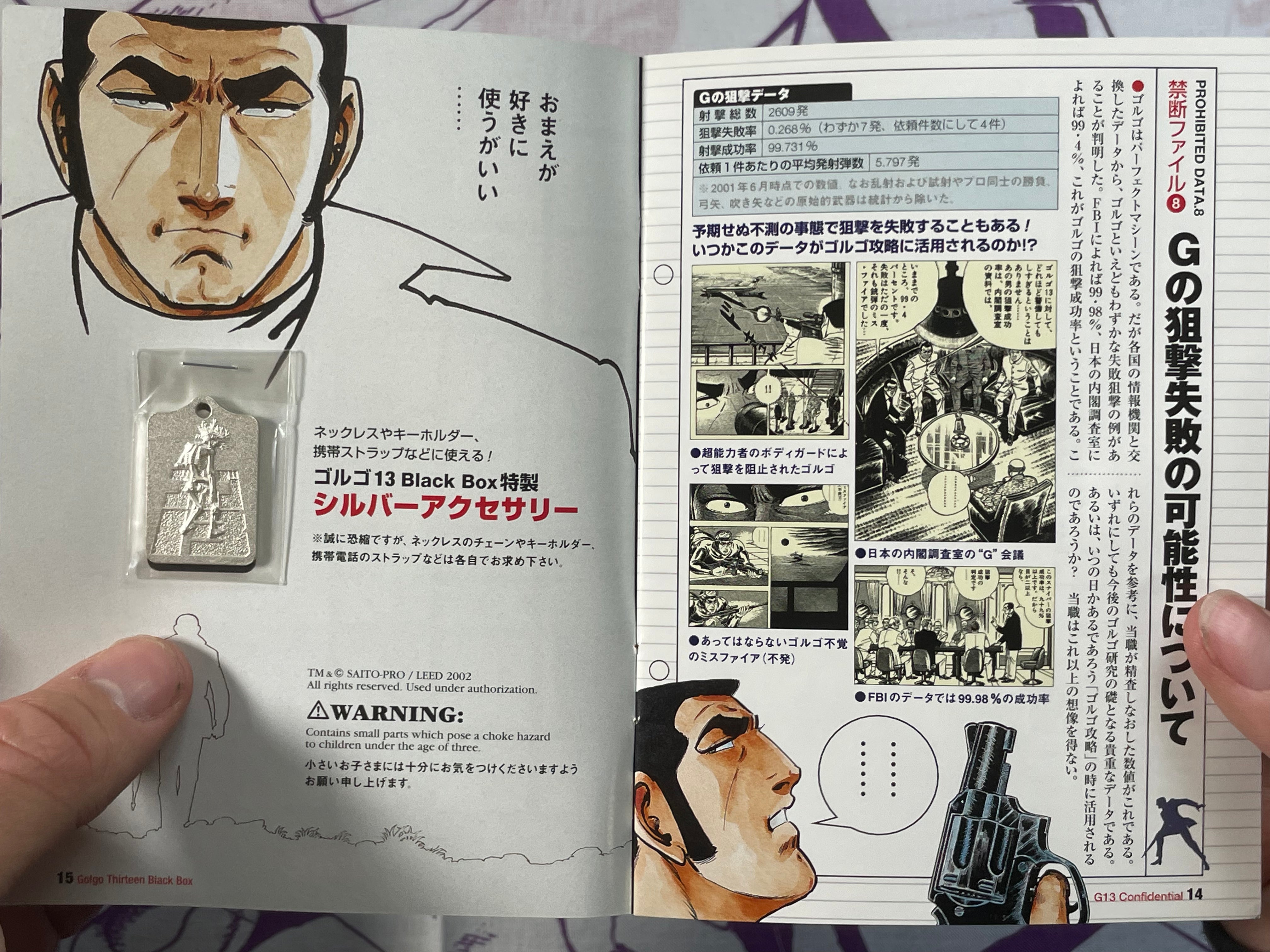 Golgo 13 Black Box - Box Set of 5 Books, Manual, Silver Accessory by Takao Saito (2002)