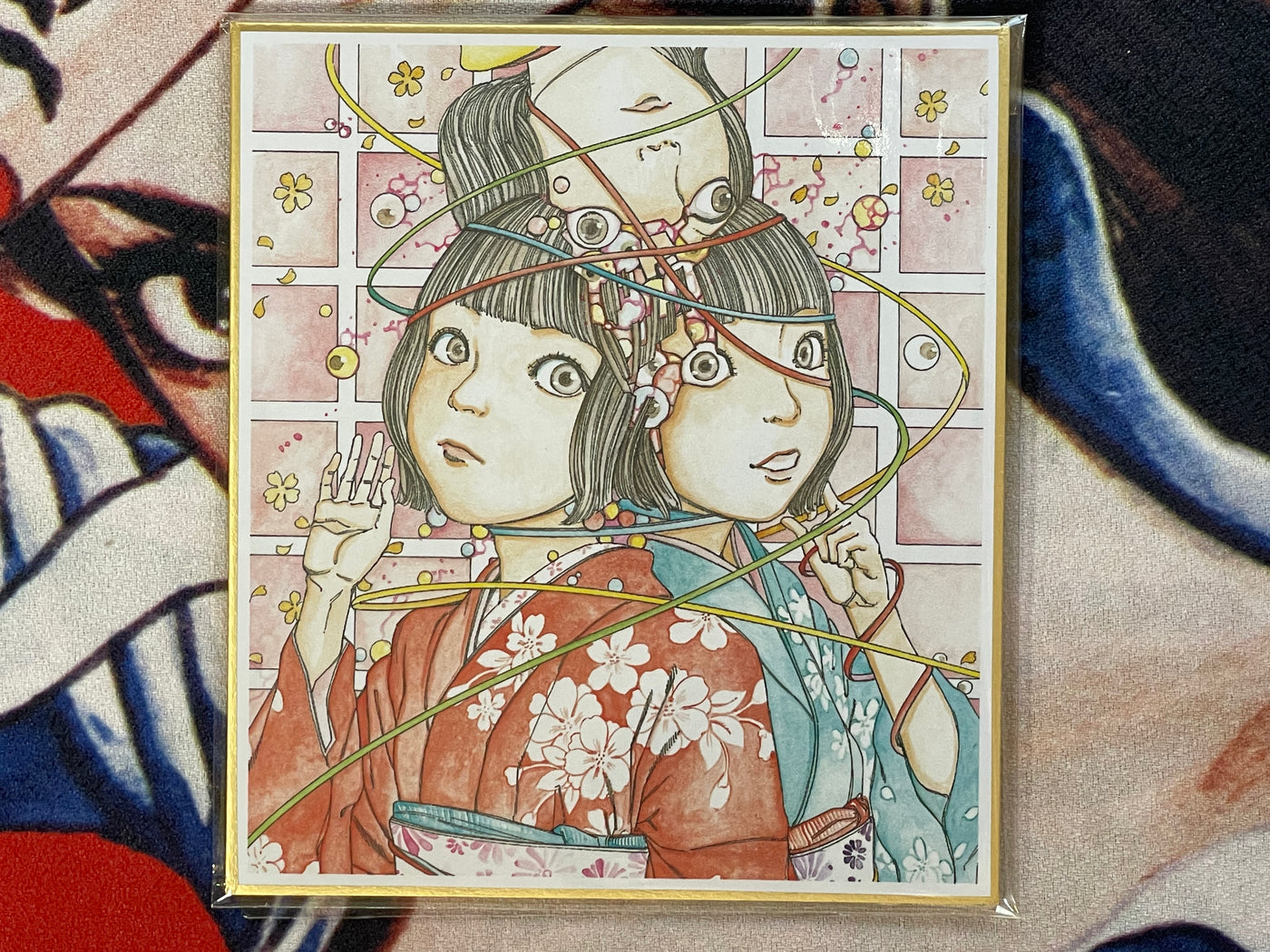 Triplets - Shintaro Kago Printed Mini Shikishi Art Board (2024)