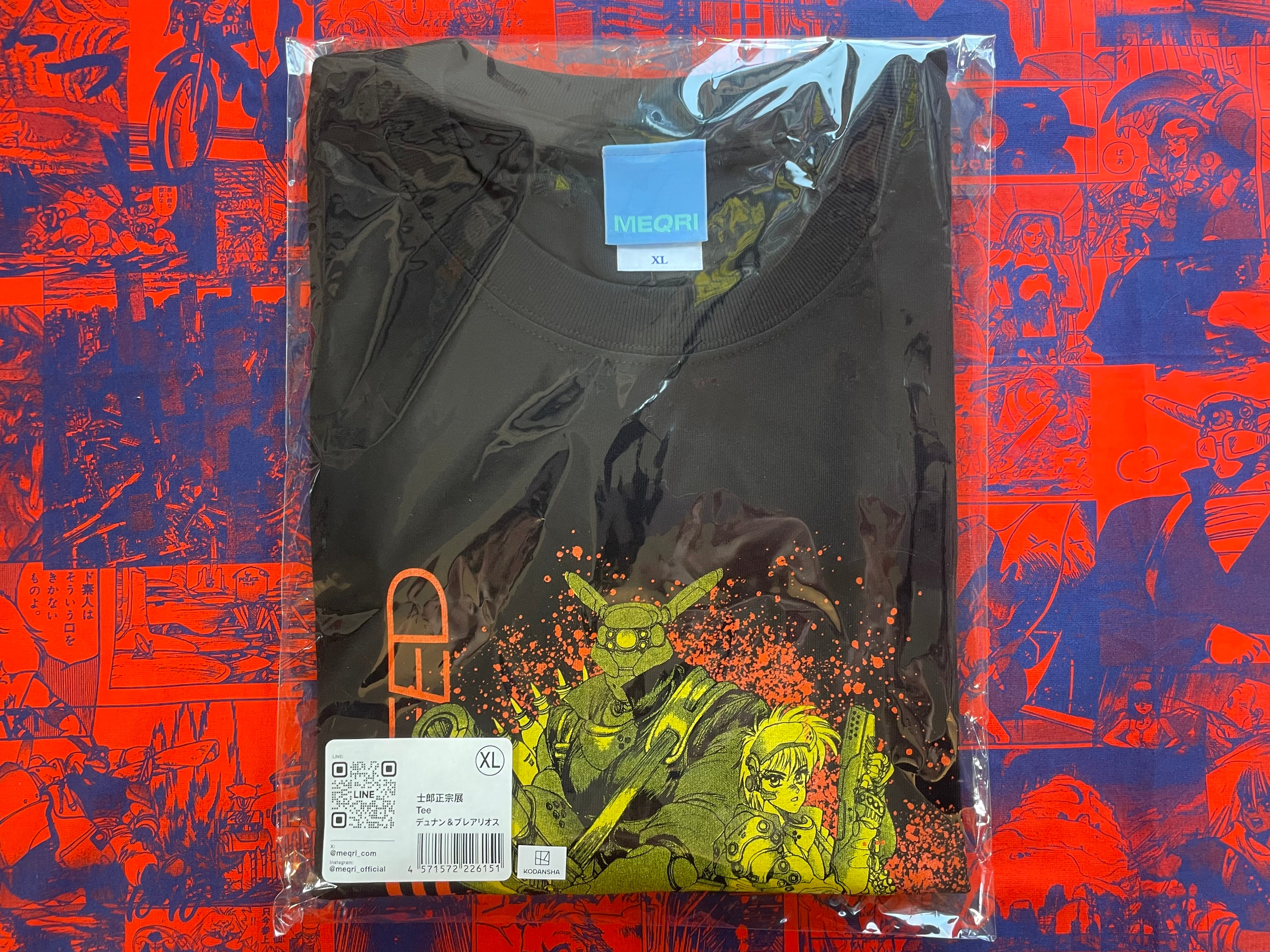 Shirow Masamune Exhibition x MEQRI Collab Deunan & Briareos T-shirt (Black) - XL