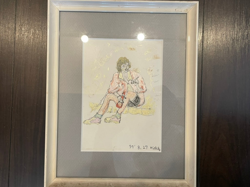 FRAMED ART Sitting Woman by Michiko (1997/8/27)-thumbmail-1