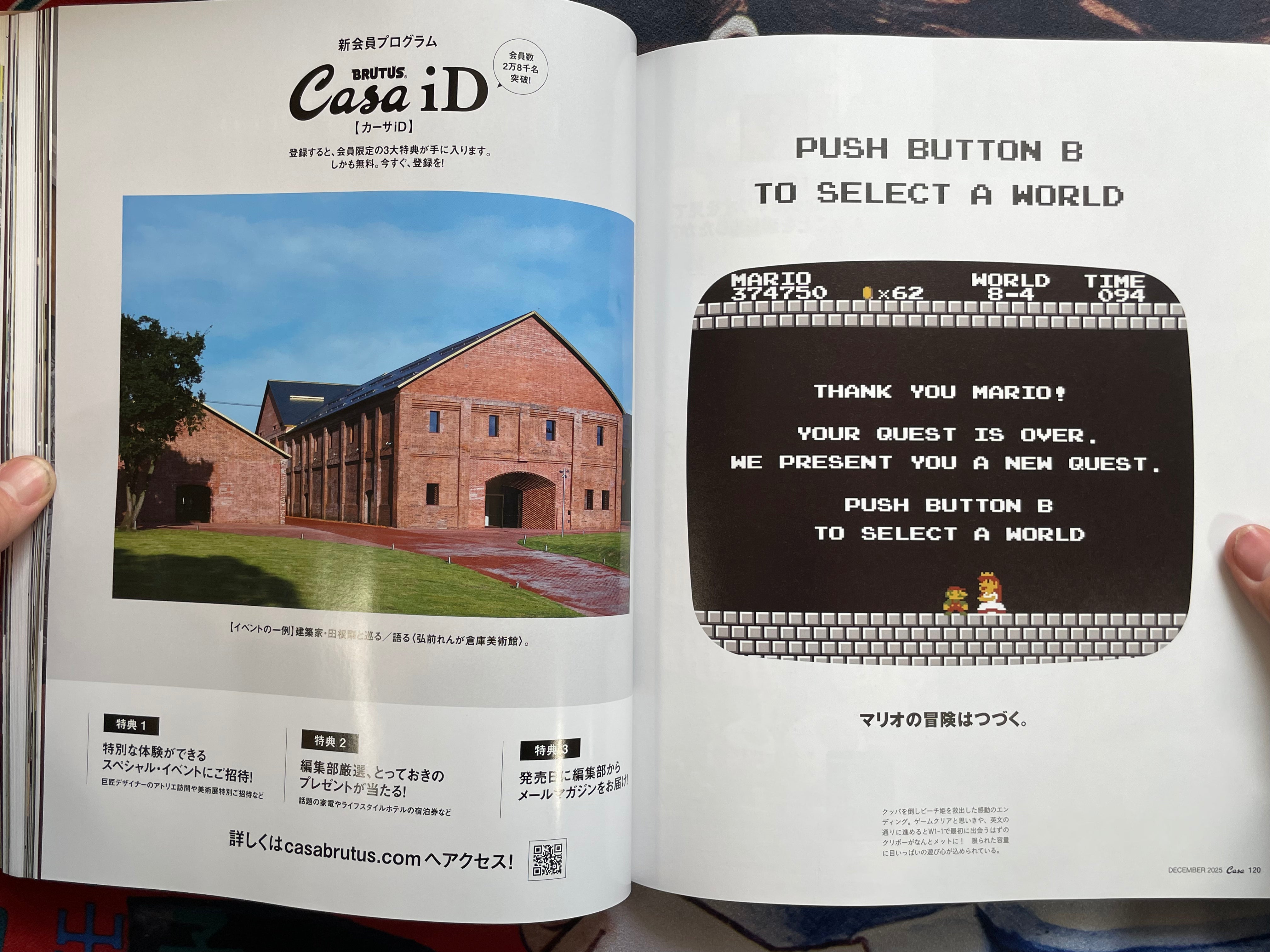 Casa Brutus Magazine No. 308 - Super Mario Bros (12/2025)