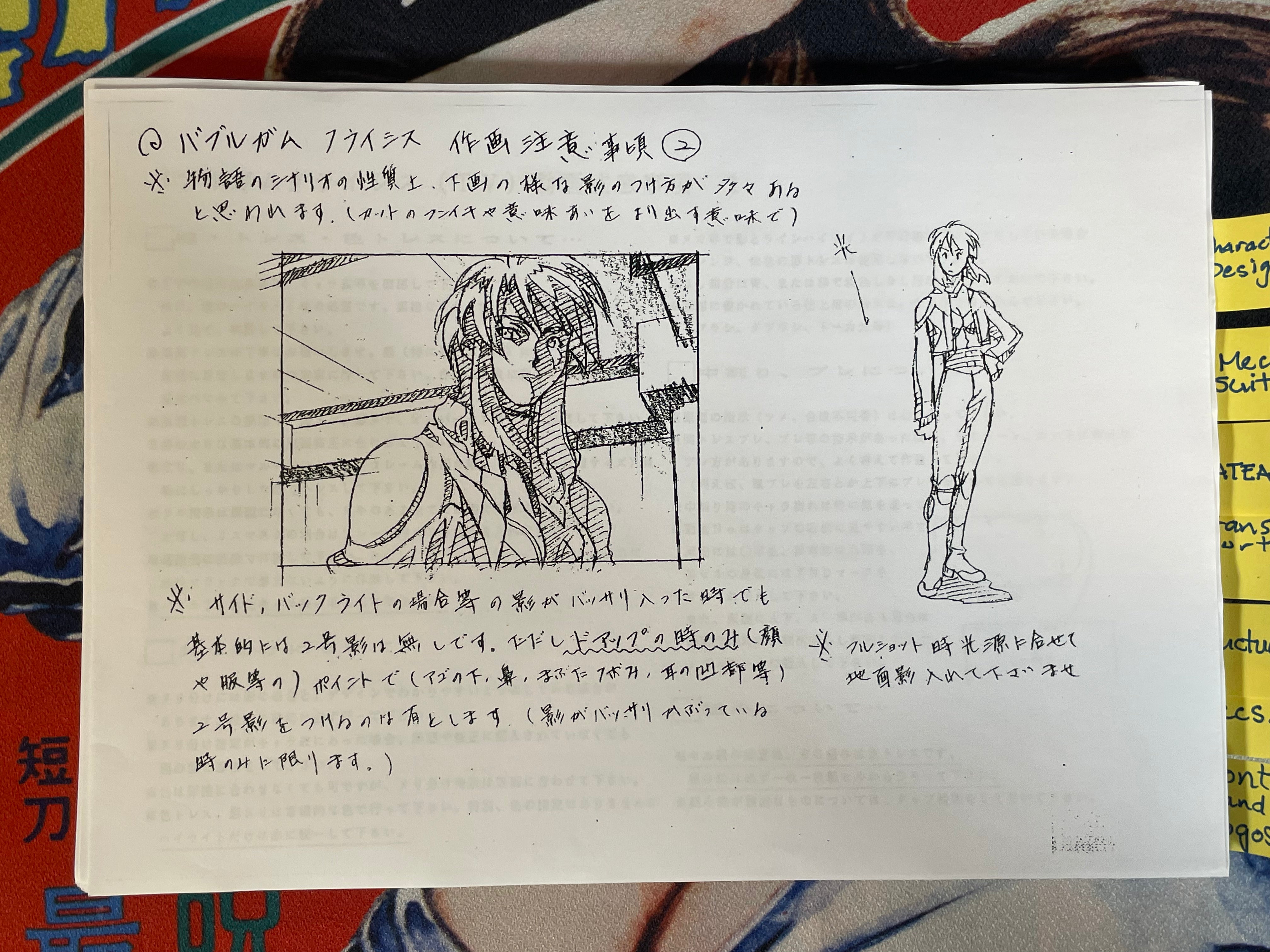 Bubblegum Crisis Tokyo 2040 Settei Shiryoshi Set of (62 Double-Sided Photocopies)