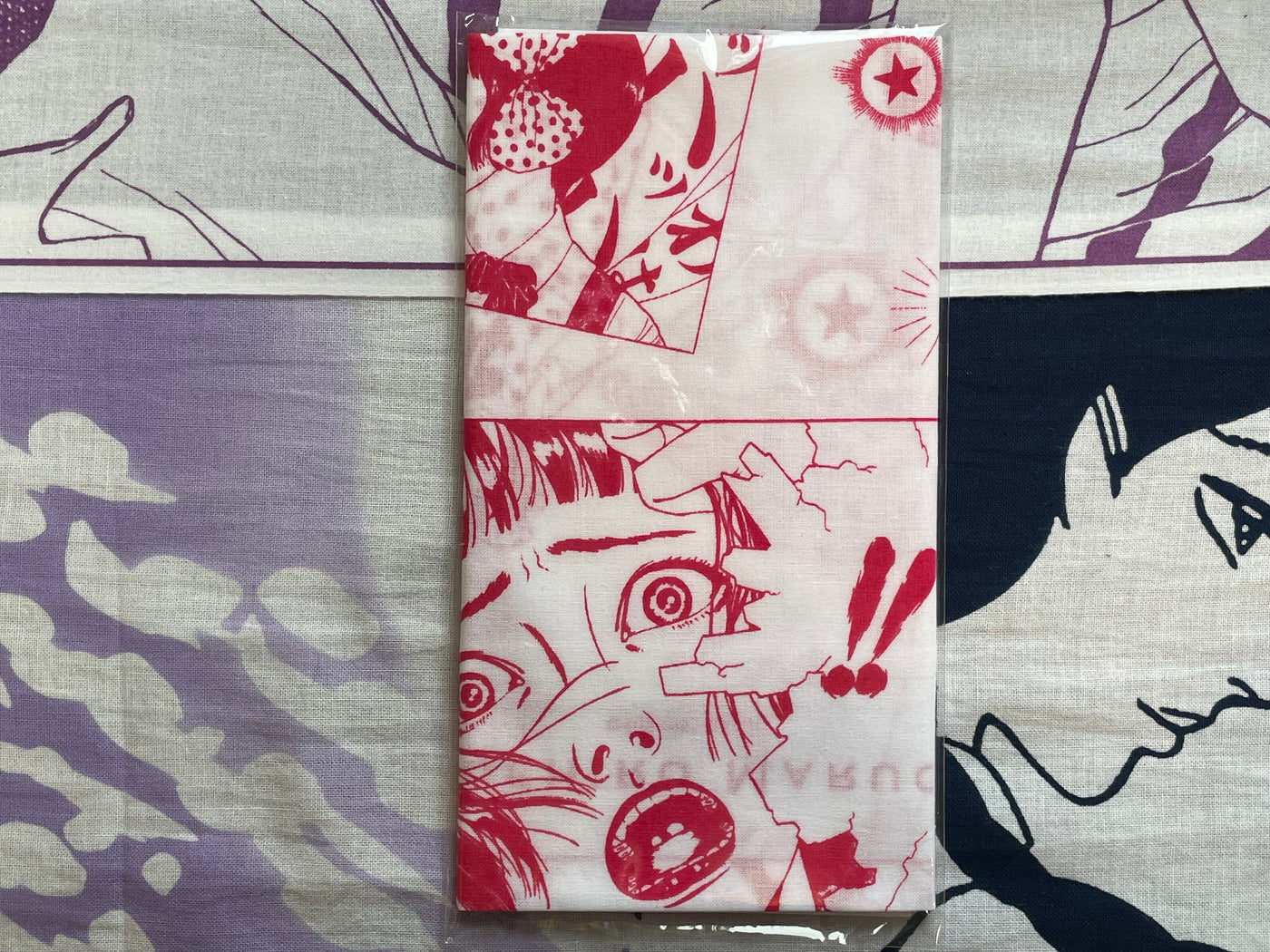 Suehiro Maruo Red & White Tenugui Tapestry