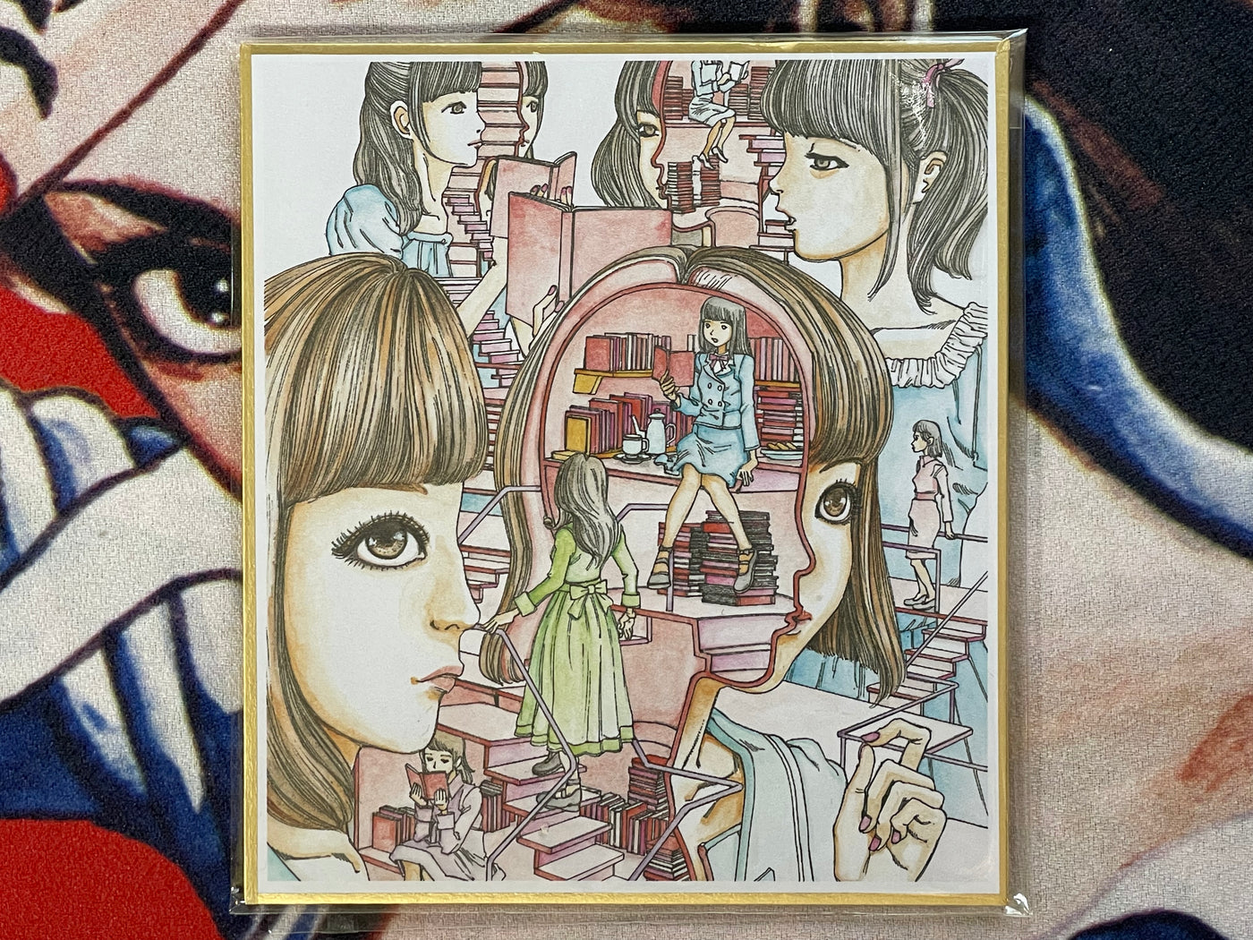 The Library - Shintaro Kago Printed Mini Shikishi Art Board (2024)