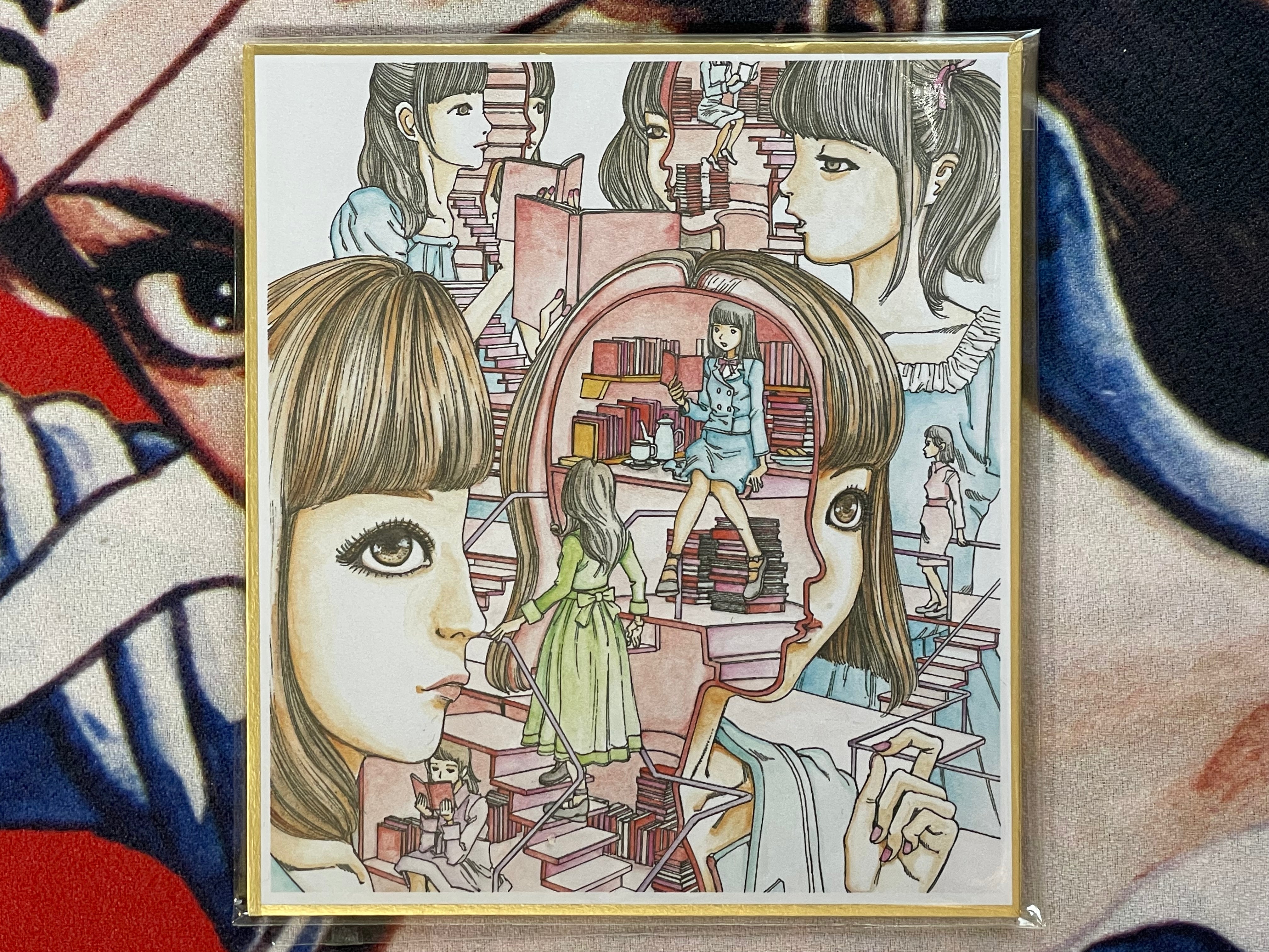 The Library - Shintaro Kago Printed Mini Shikishi Art Board (2024)