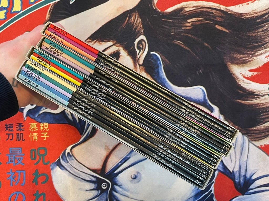 Akira International Edition Full 1-12 Set (All w/ Obi EXCEPT 12) by Katsuhiro Otomo (1988)