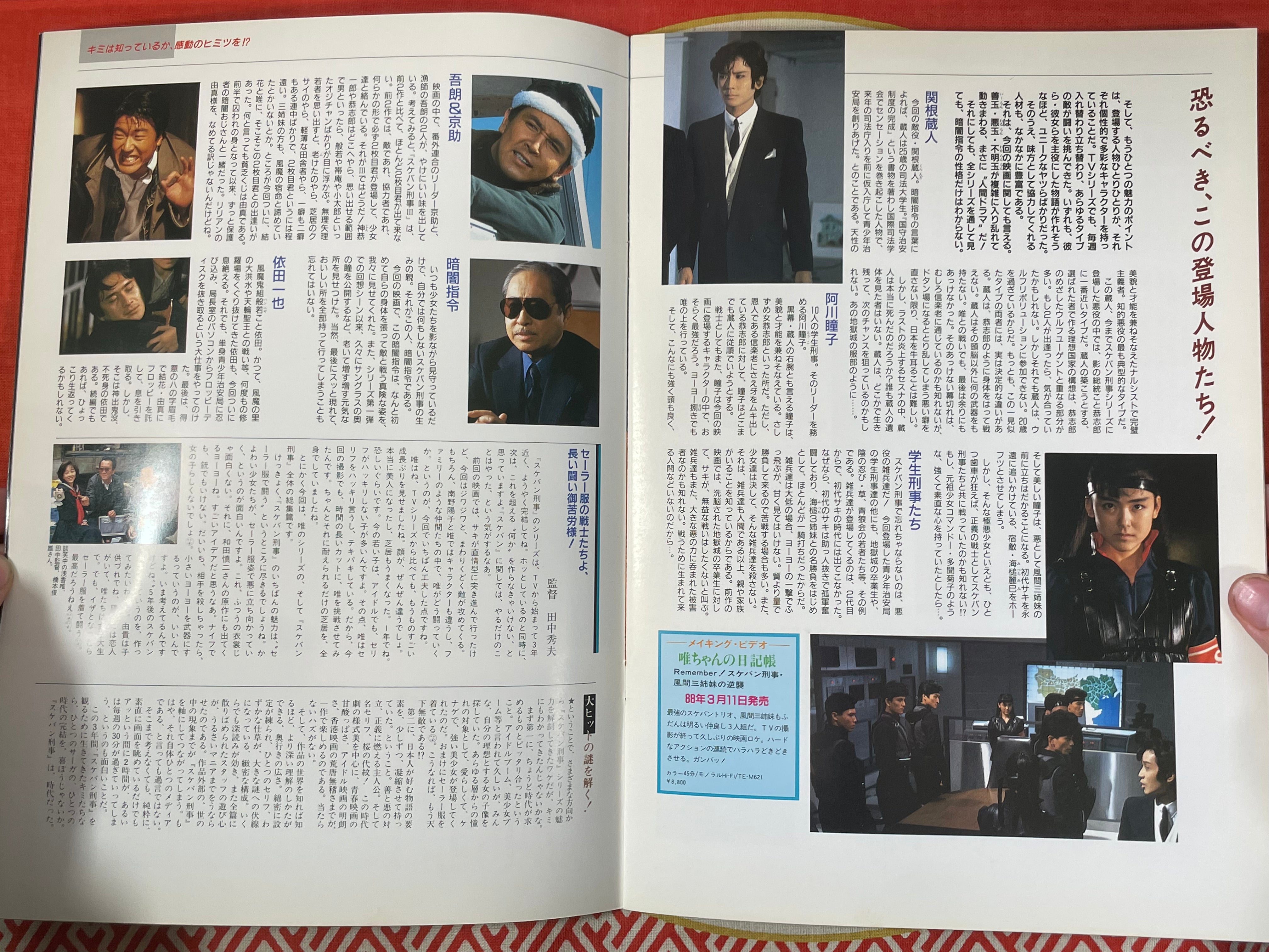 Sukeban Deka 2 Movie Pamphlet (1988)