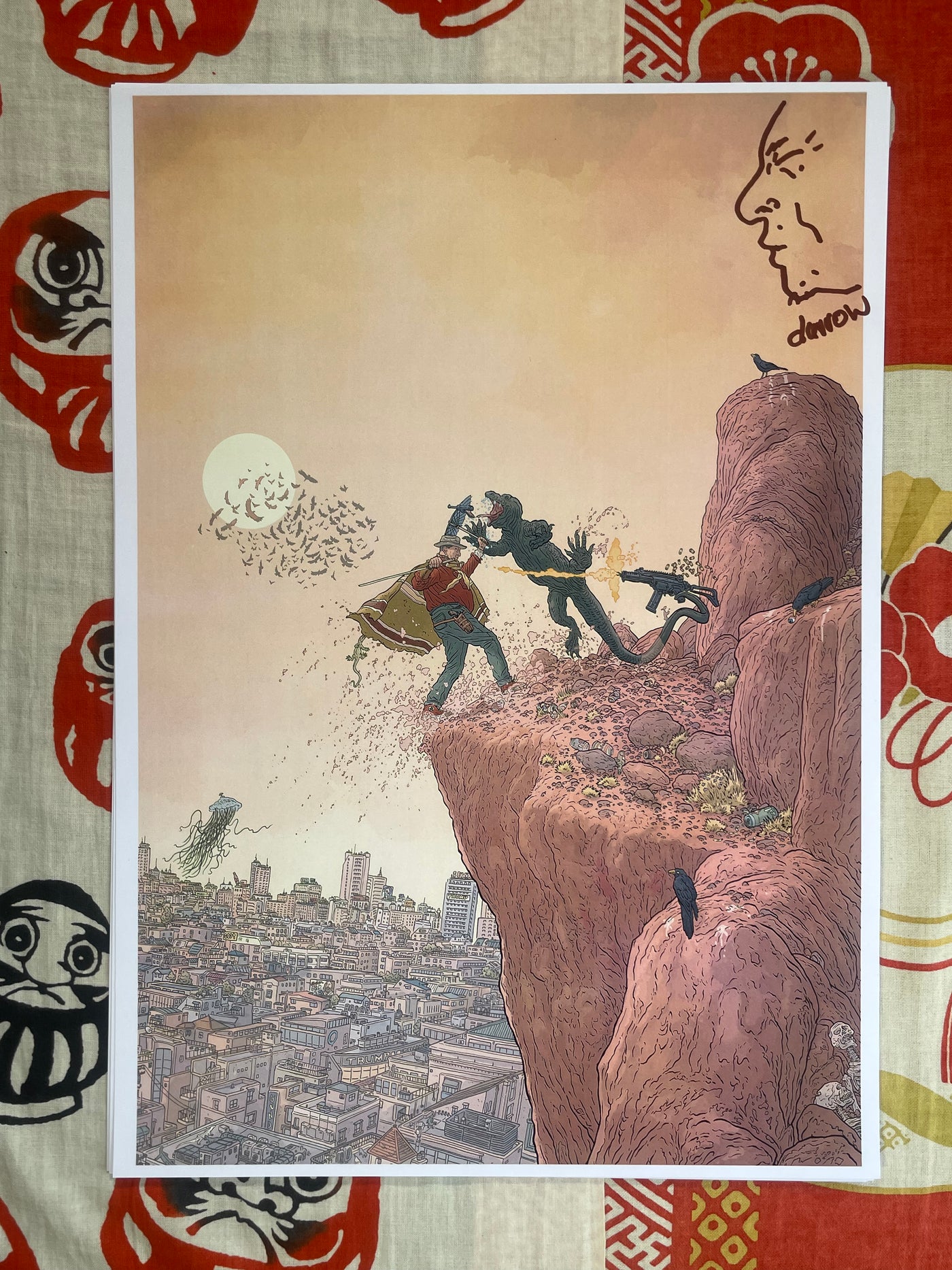 Geof Darrow Shaolin Cowboy SIGNED Print CLIFF