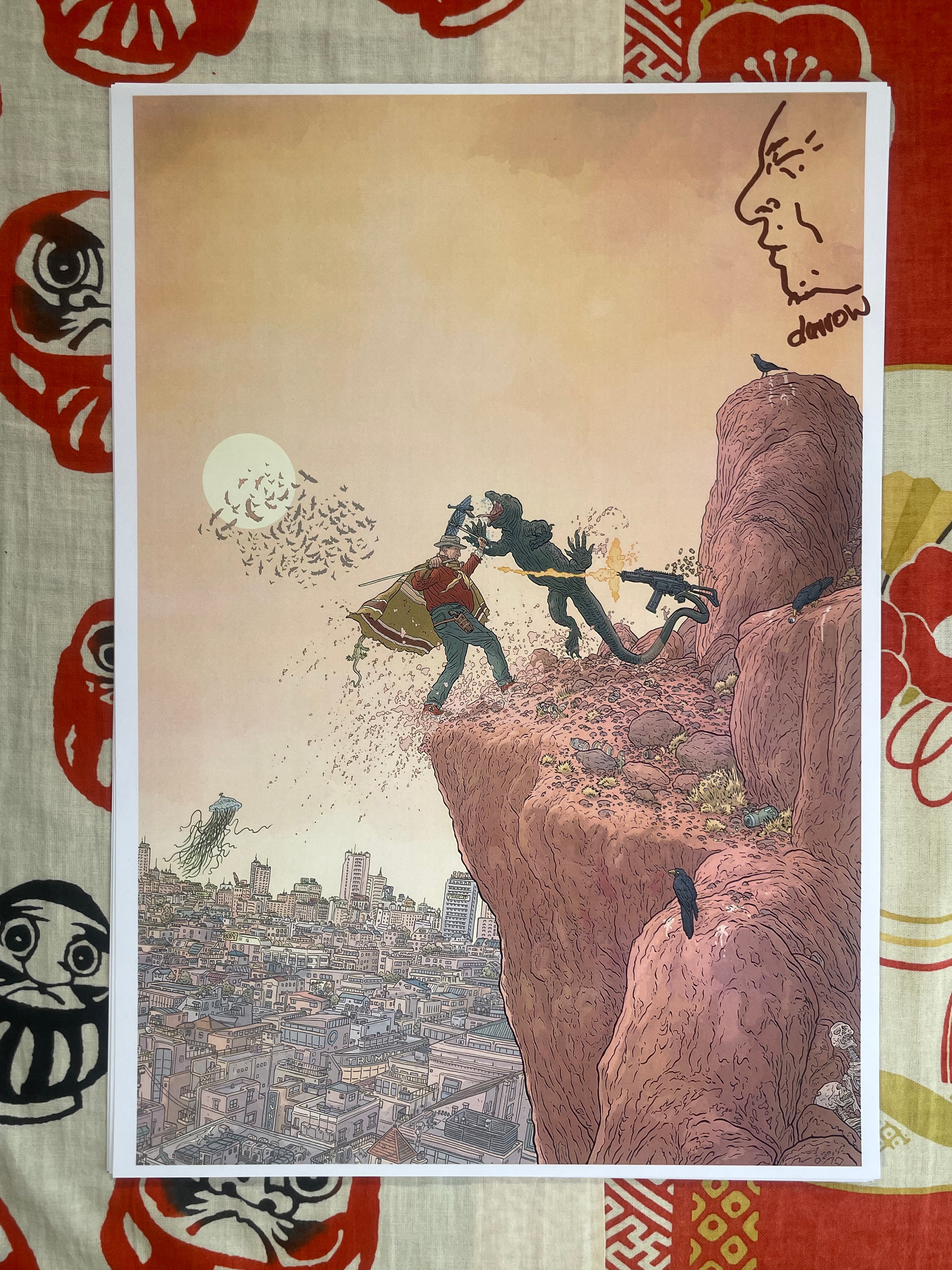 Geof Darrow Shaolin Cowboy SIGNED Print CLIFF