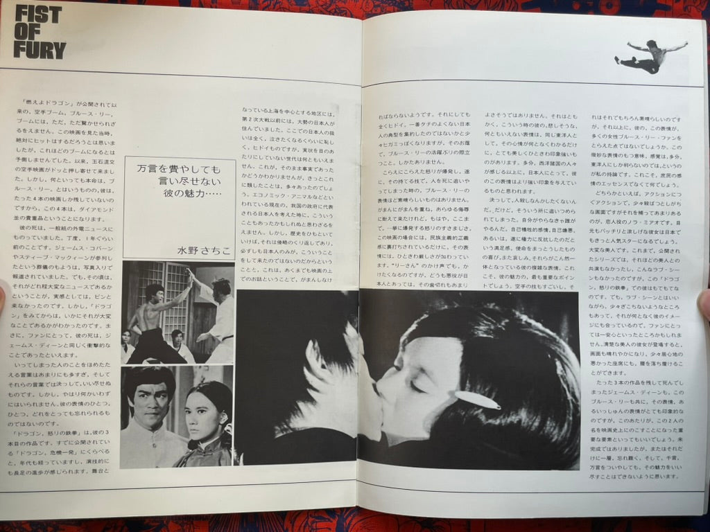 Bruce Lee Fist of Fury Japanese Release Movie Pamphlet (1974)