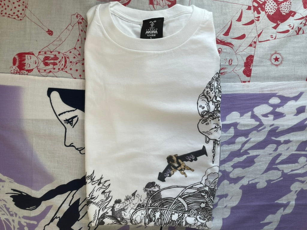 Akira Cel Exhibition Katsuhiro Otomo White T-Shirt (Large)