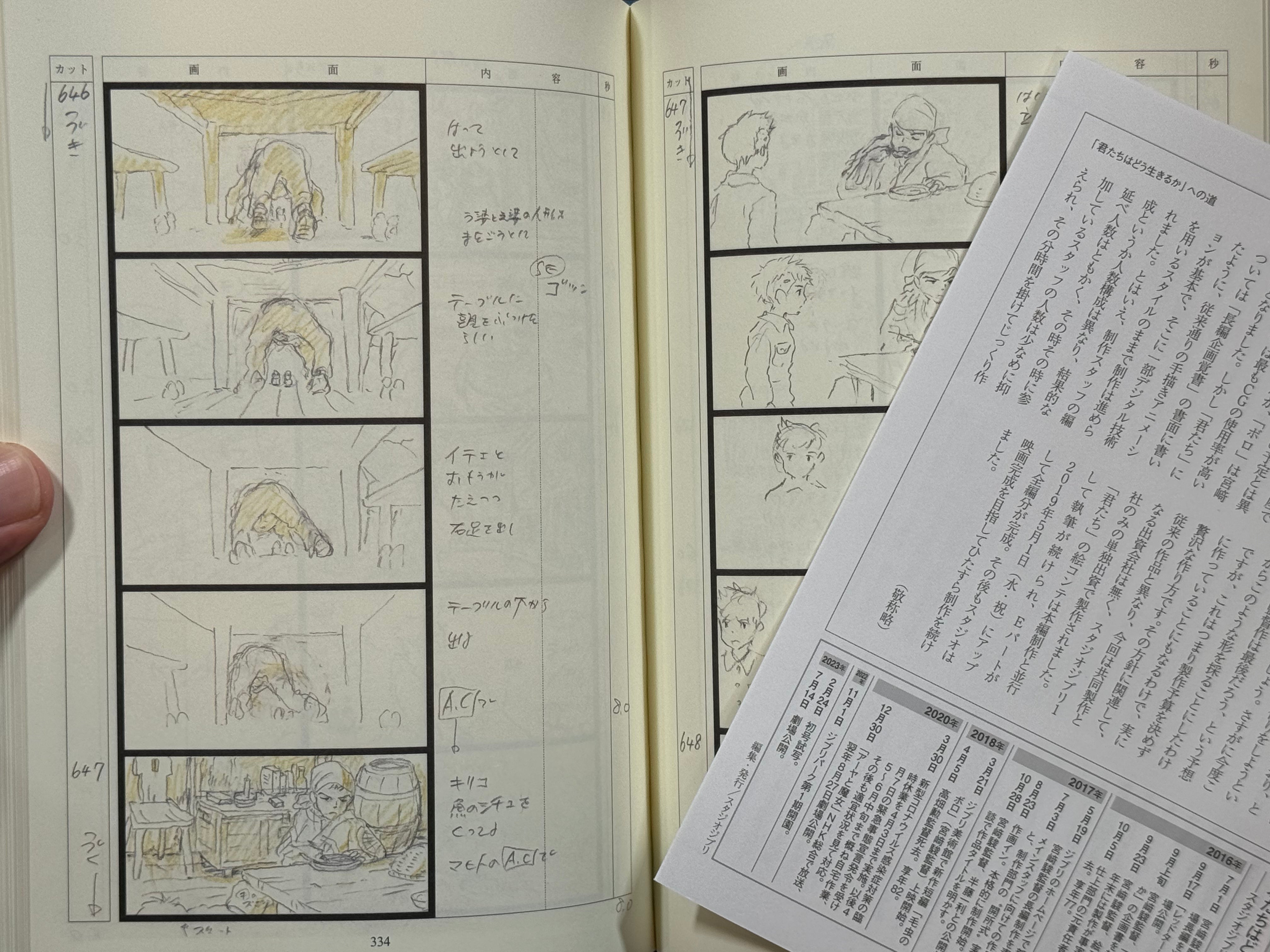 The Boy and the Heron Storyboard Book by Ghibli & Hayao Miyazaki