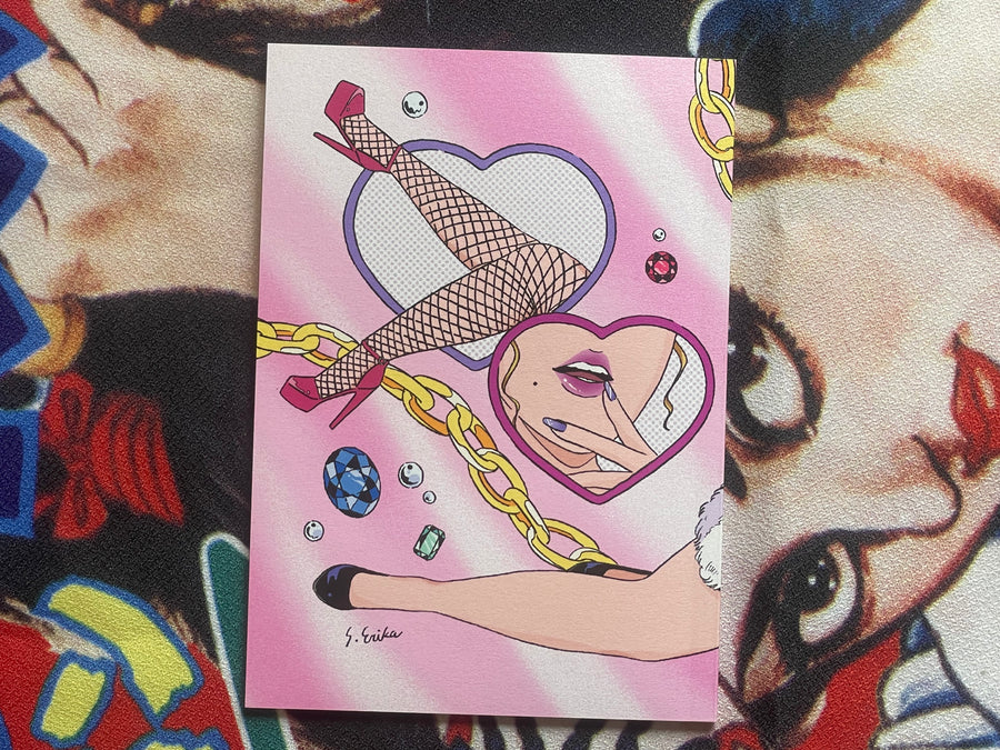 Fiction!! Fantasy!? Pink Pamphlet / Chirashi - pocket sized by Sugita Erika (2025)