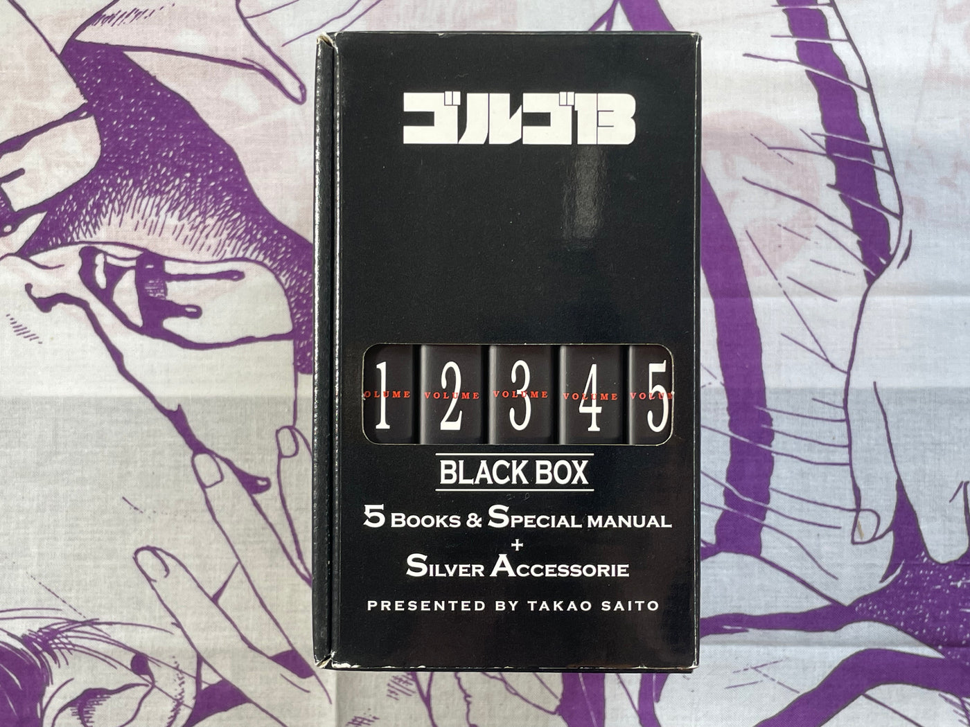 Golgo 13 Black Box - Box Set of 5 Books, Manual, Silver Accessory by Takao Saito (2002)