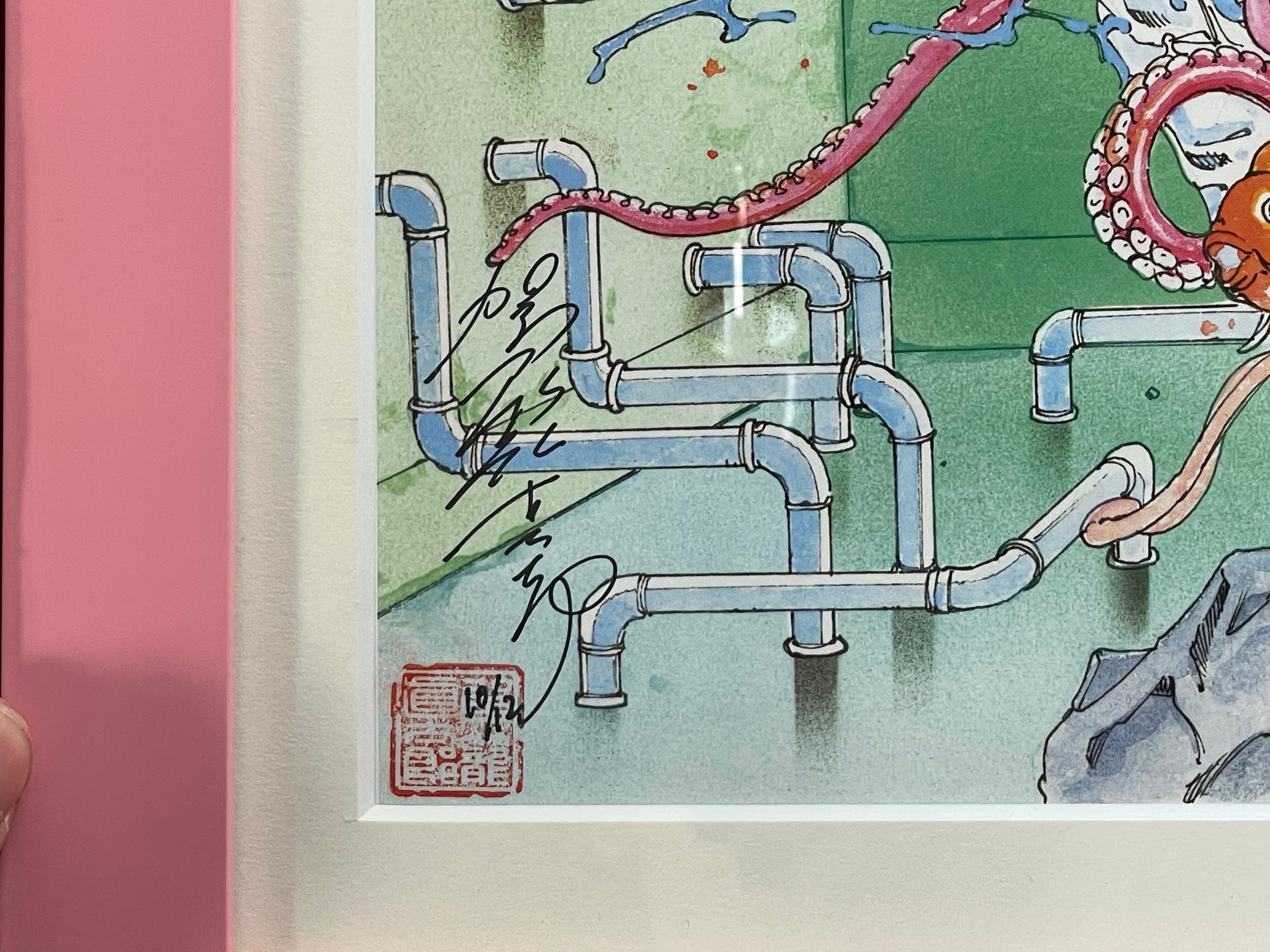 SIGNED Kago Shintaro Skeleton Girl No.2 10/12 Art Print