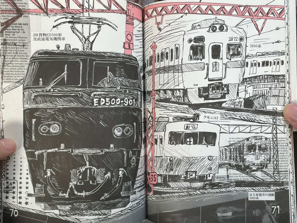SIGNED w/ Train Map - Train Illustration Collection by Yuka Goto (2008)