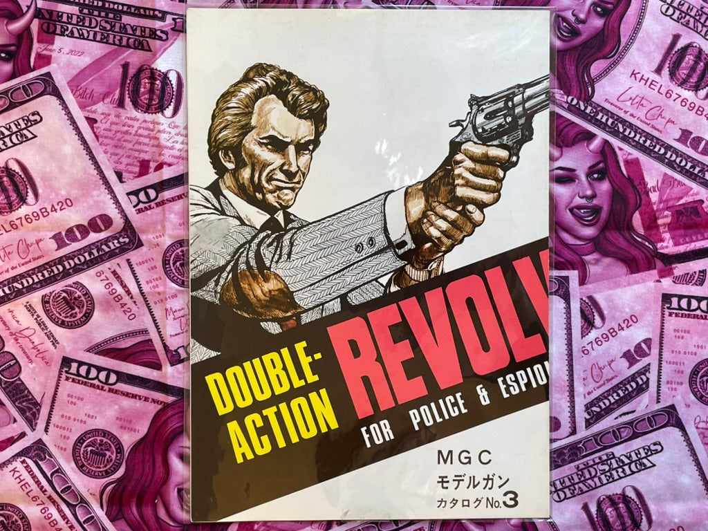 Double-Action Revolver Model Gun Advertisement Poster