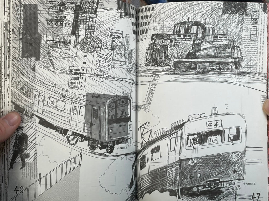 SIGNED w/ Train Map - Train Illustration Collection by Yuka Goto (2008)