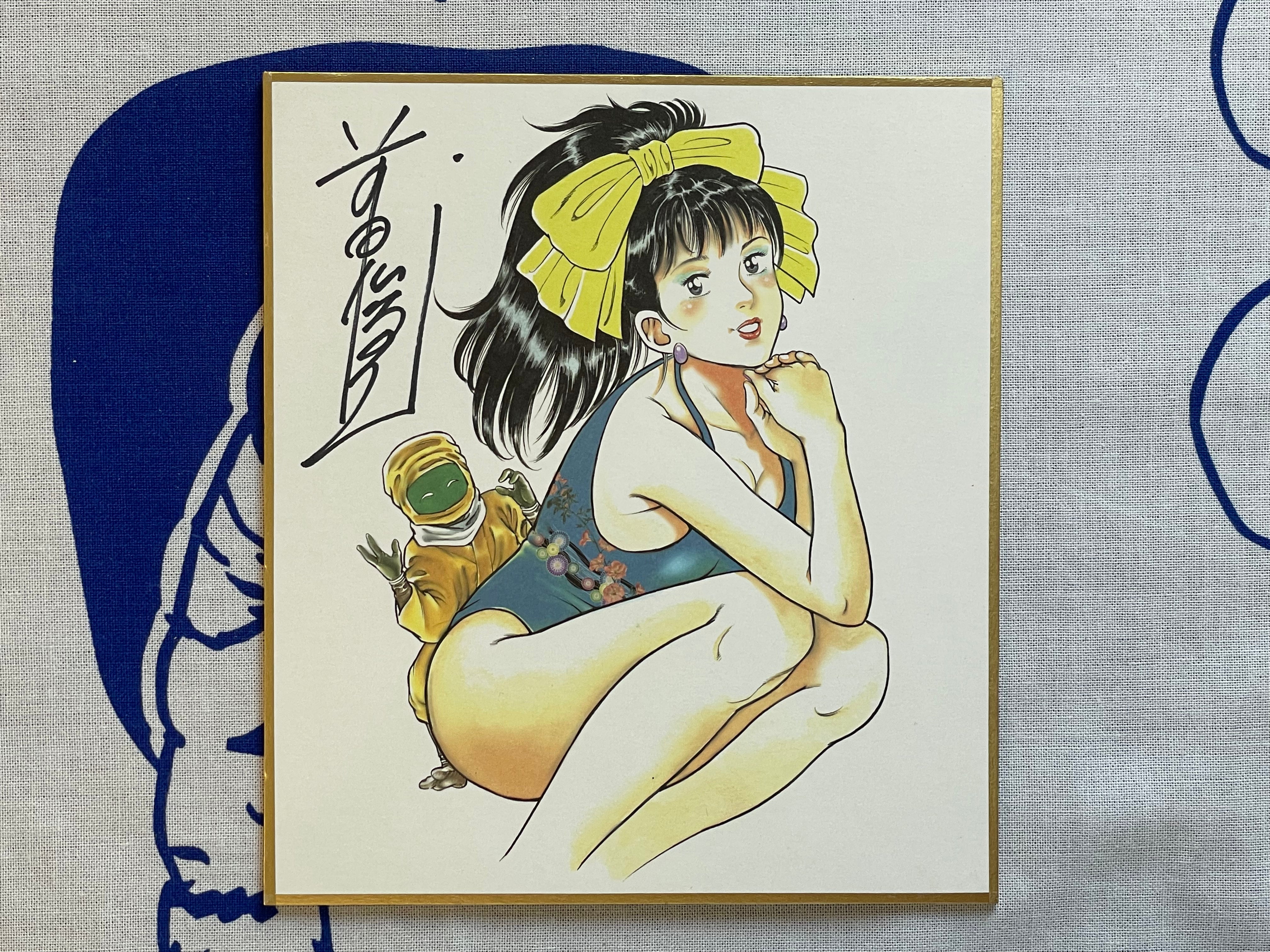 SIGNED Toshio Maeda Mini Shikishi Board "Creeper Creepin' on the Cutie"