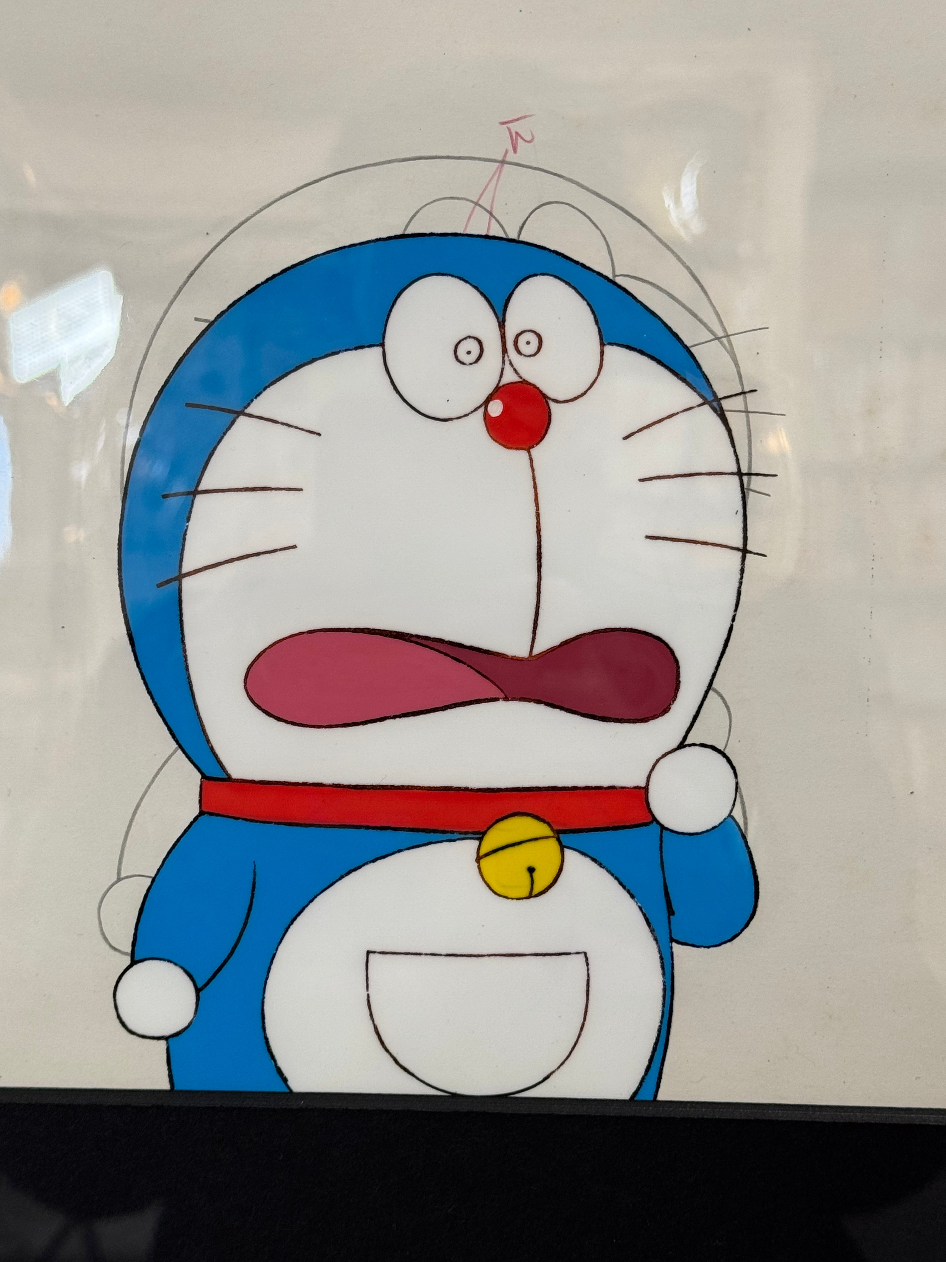 Doraemon Cel & Douga Framed by Fujiko F Fujio