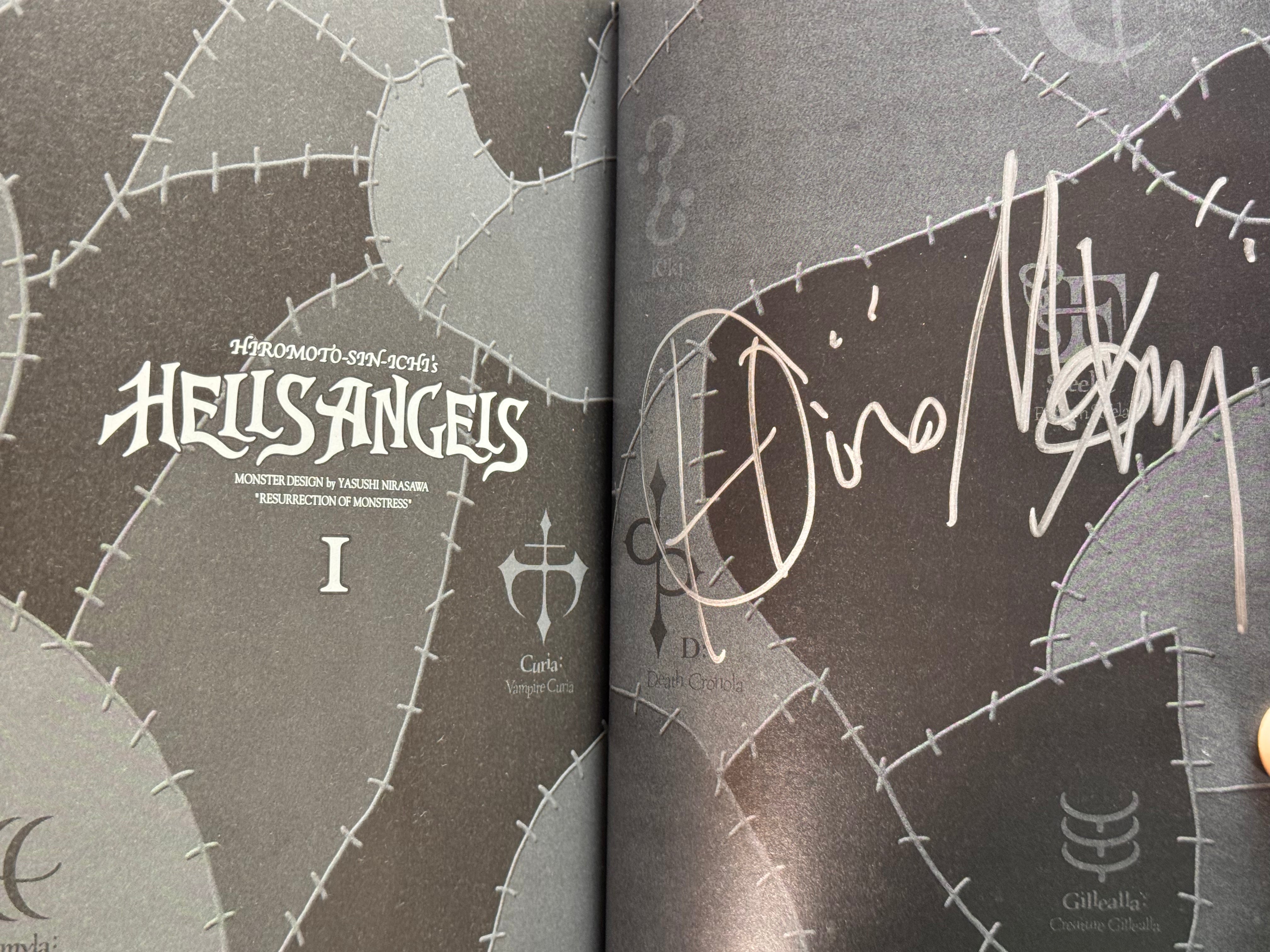 SIGNED Hells Angels 1-2 of 3 by Hiromoto SIN-Ichi w/ Yasushi Nirasawa (2003)