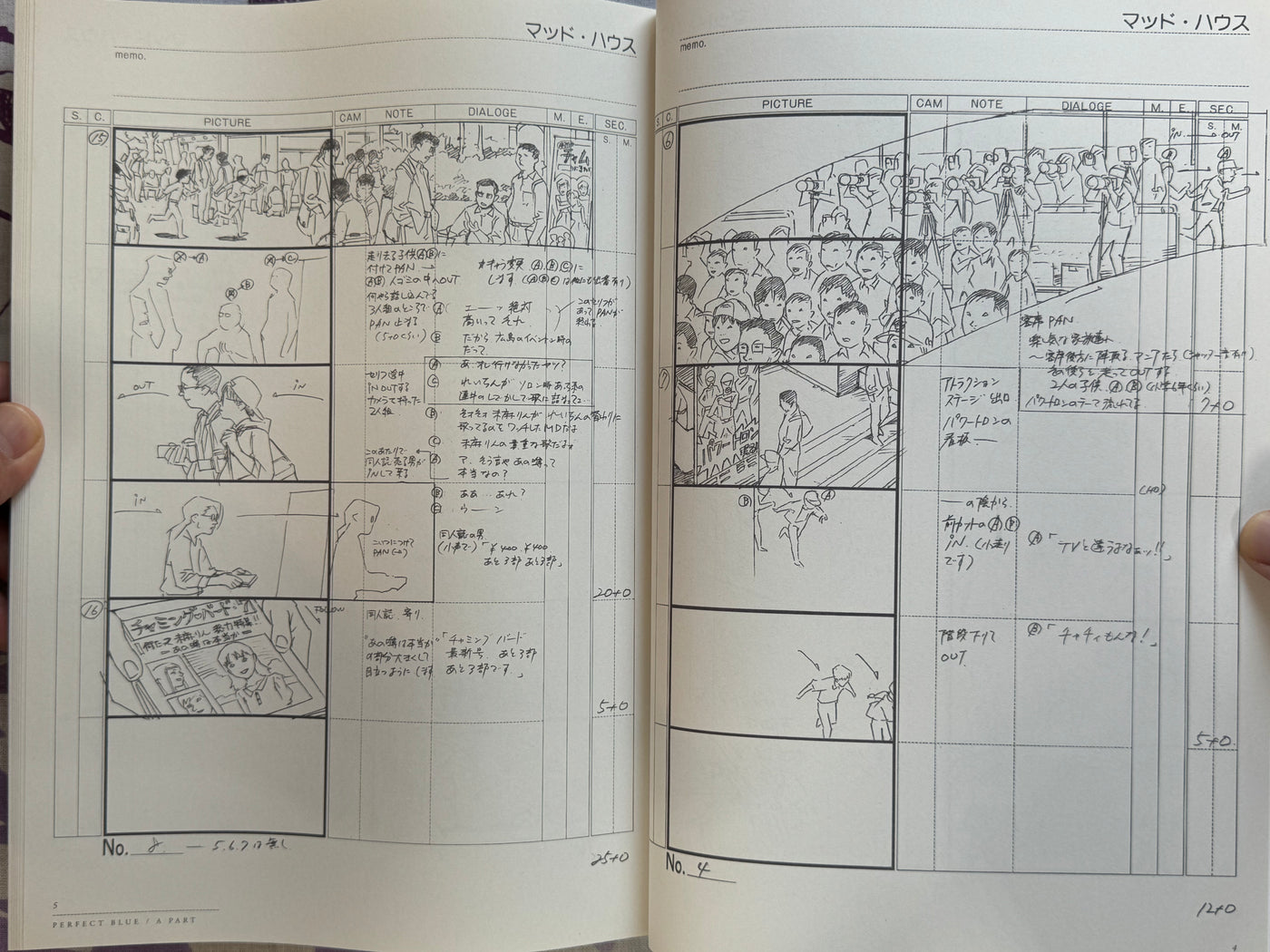 Perfect Blue Storyboards (2015) by Satoshi Kon