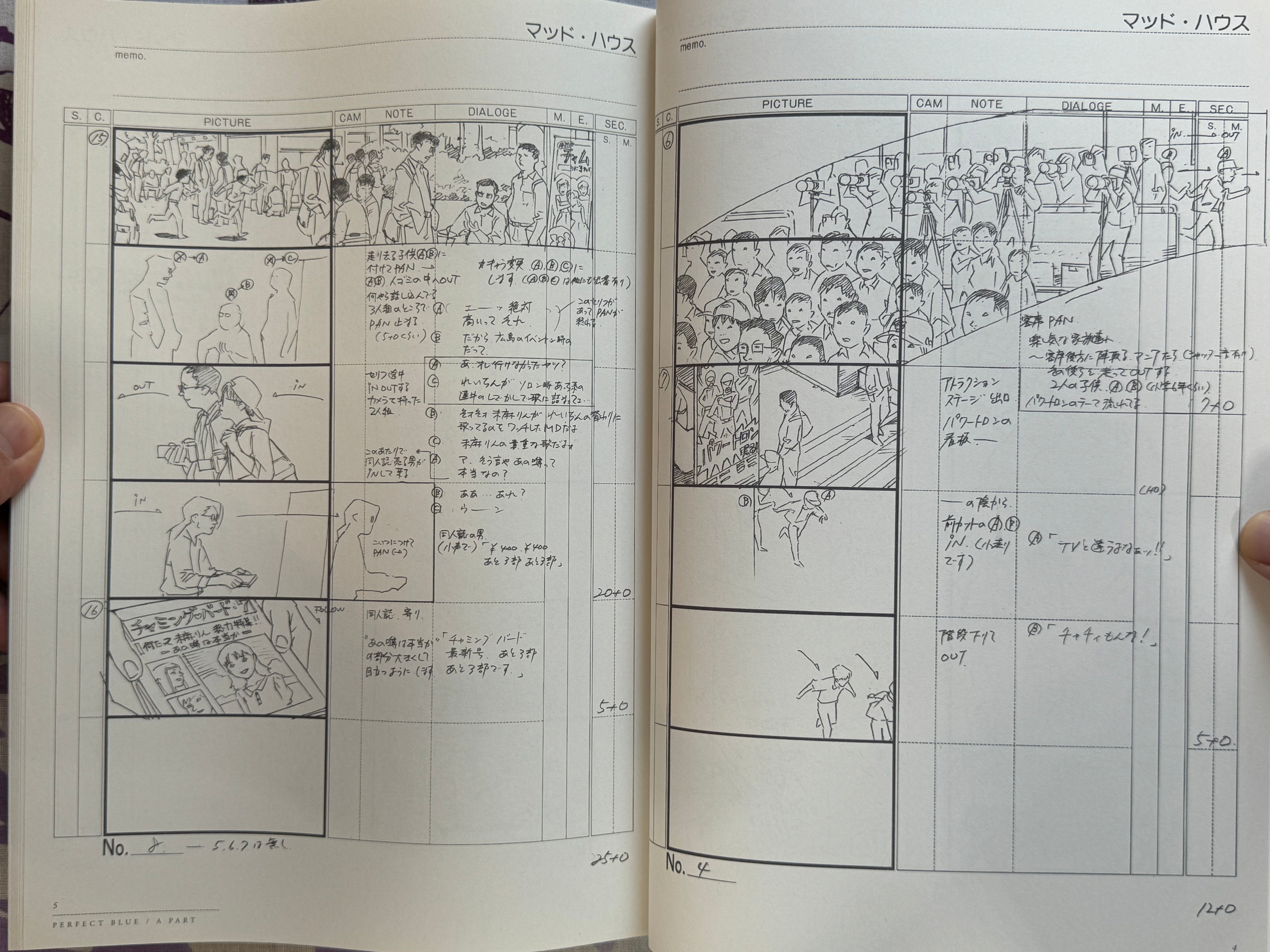Perfect Blue Storyboards (2015) by Satoshi Kon