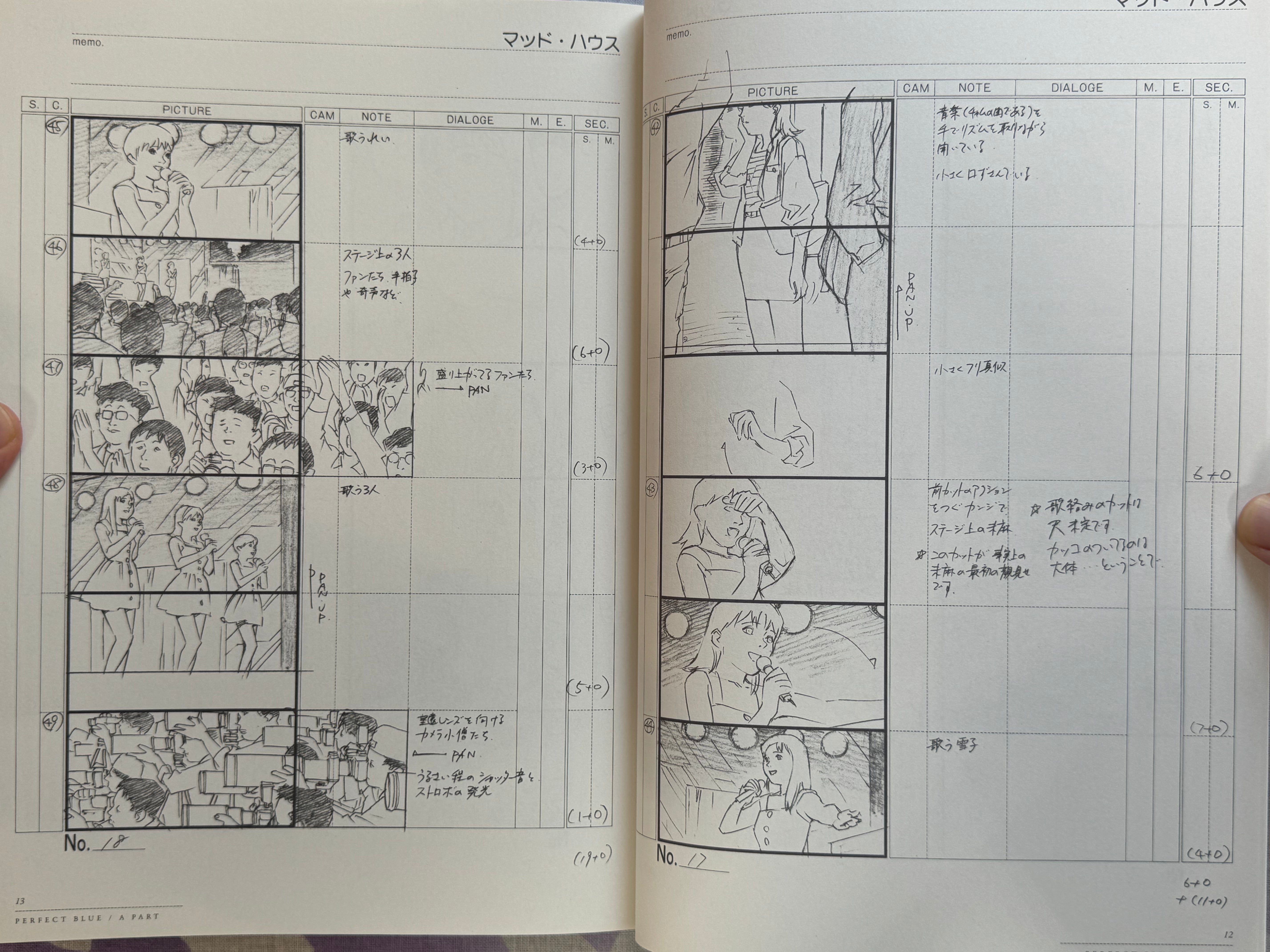 Perfect Blue Storyboards (2015) by Satoshi Kon