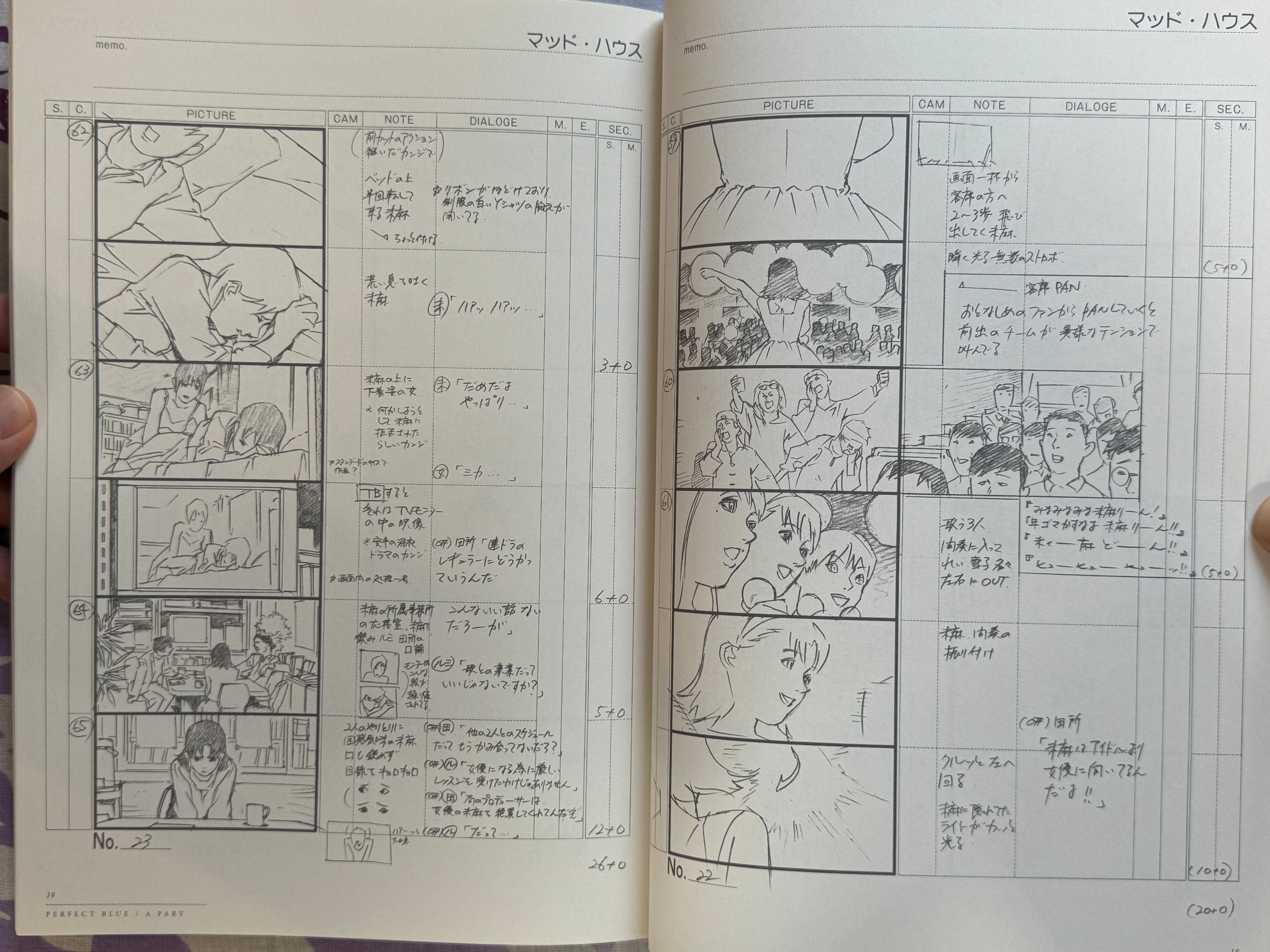 Perfect Blue Storyboards (2015) by Satoshi Kon