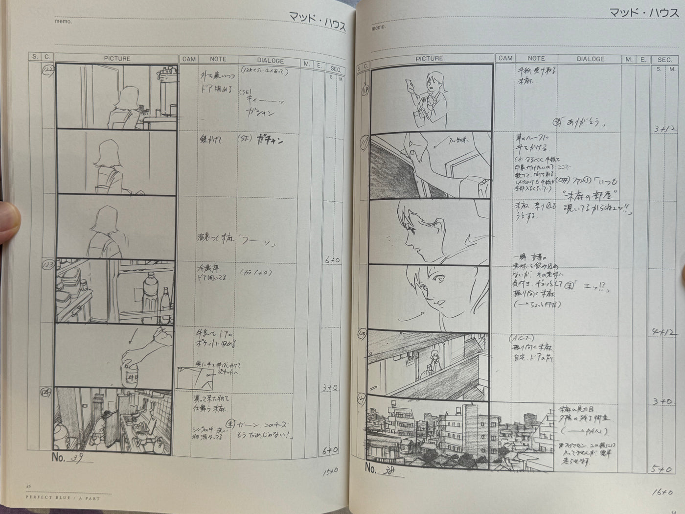 Perfect Blue Storyboards (2015) by Satoshi Kon