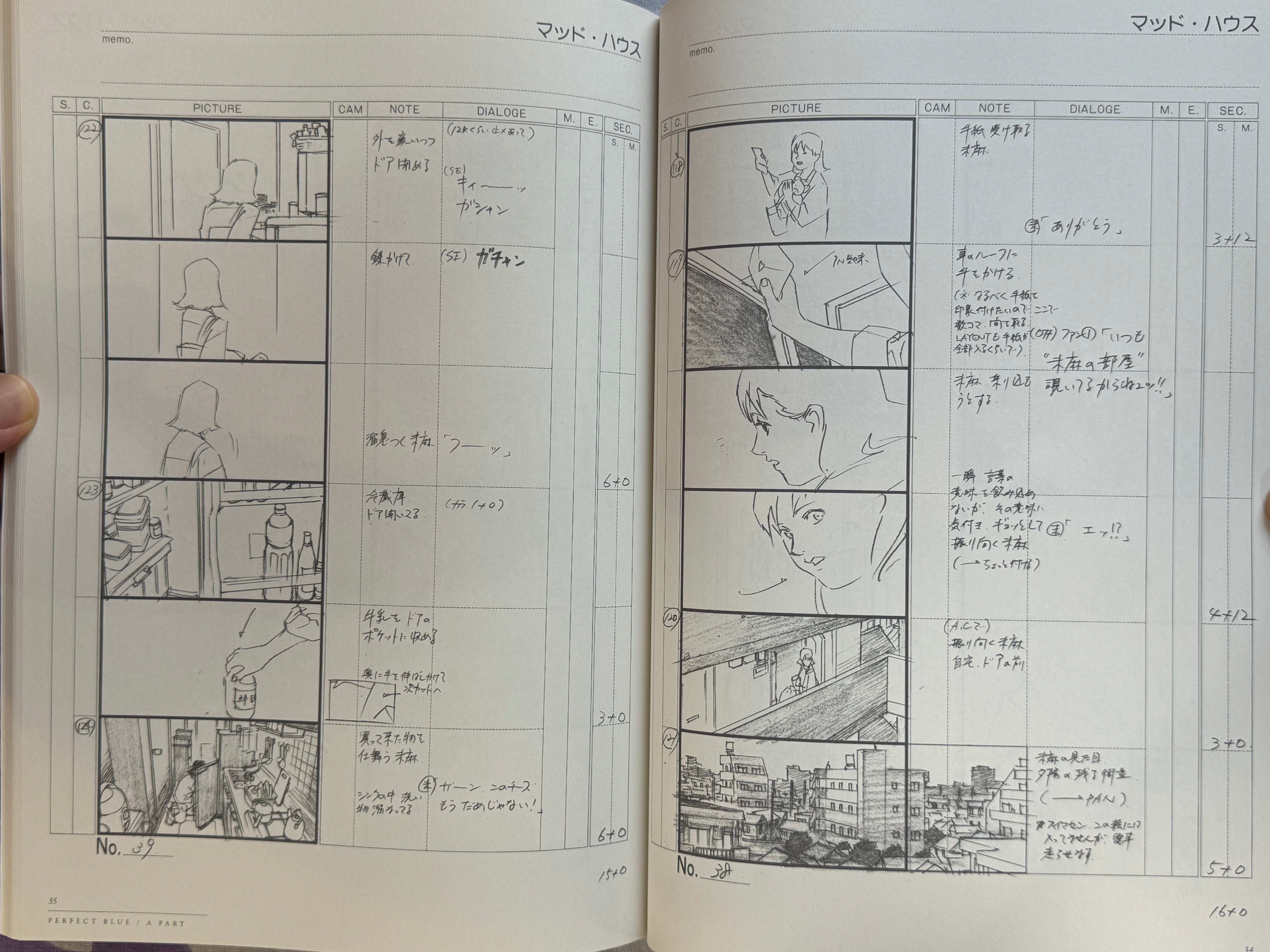 Perfect Blue Storyboards (2015) by Satoshi Kon