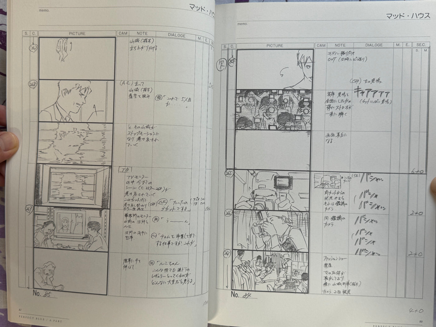 Perfect Blue Storyboards (2015) by Satoshi Kon