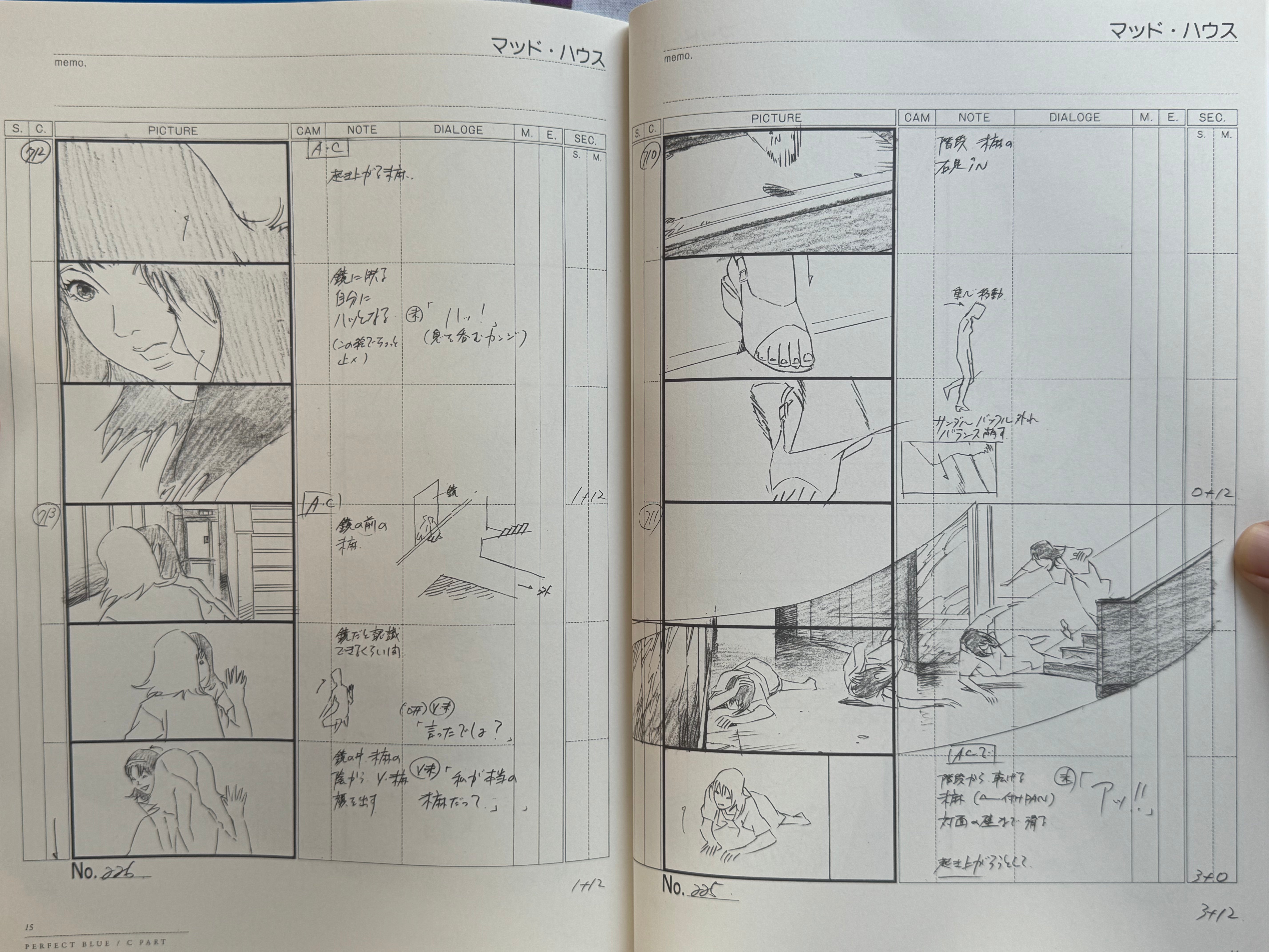 Perfect Blue Storyboards (2015) by Satoshi Kon