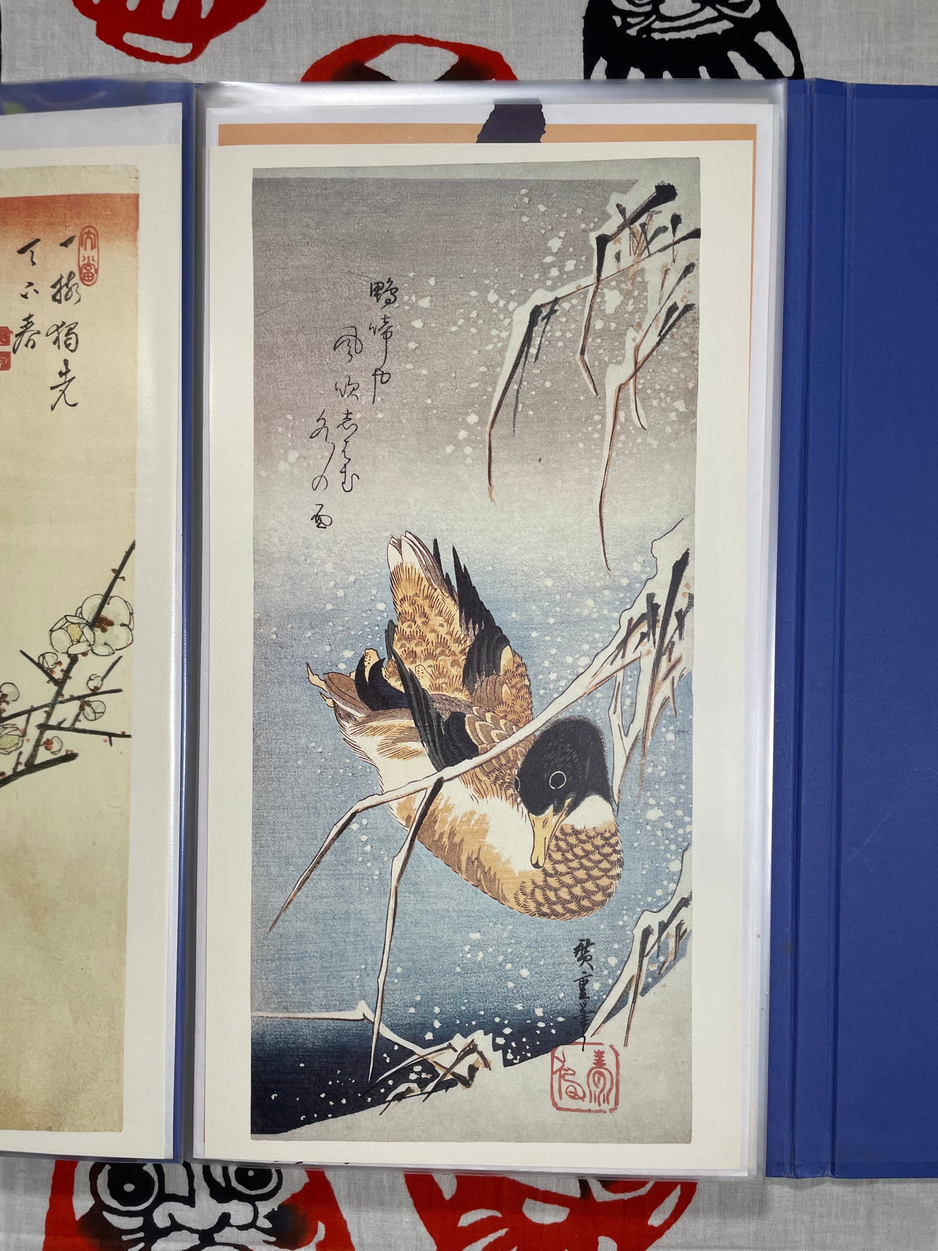 Flowers & Birds - A Collection of 24 Japanese Prints w/ Summaries and Envelopes for Each Two-Set