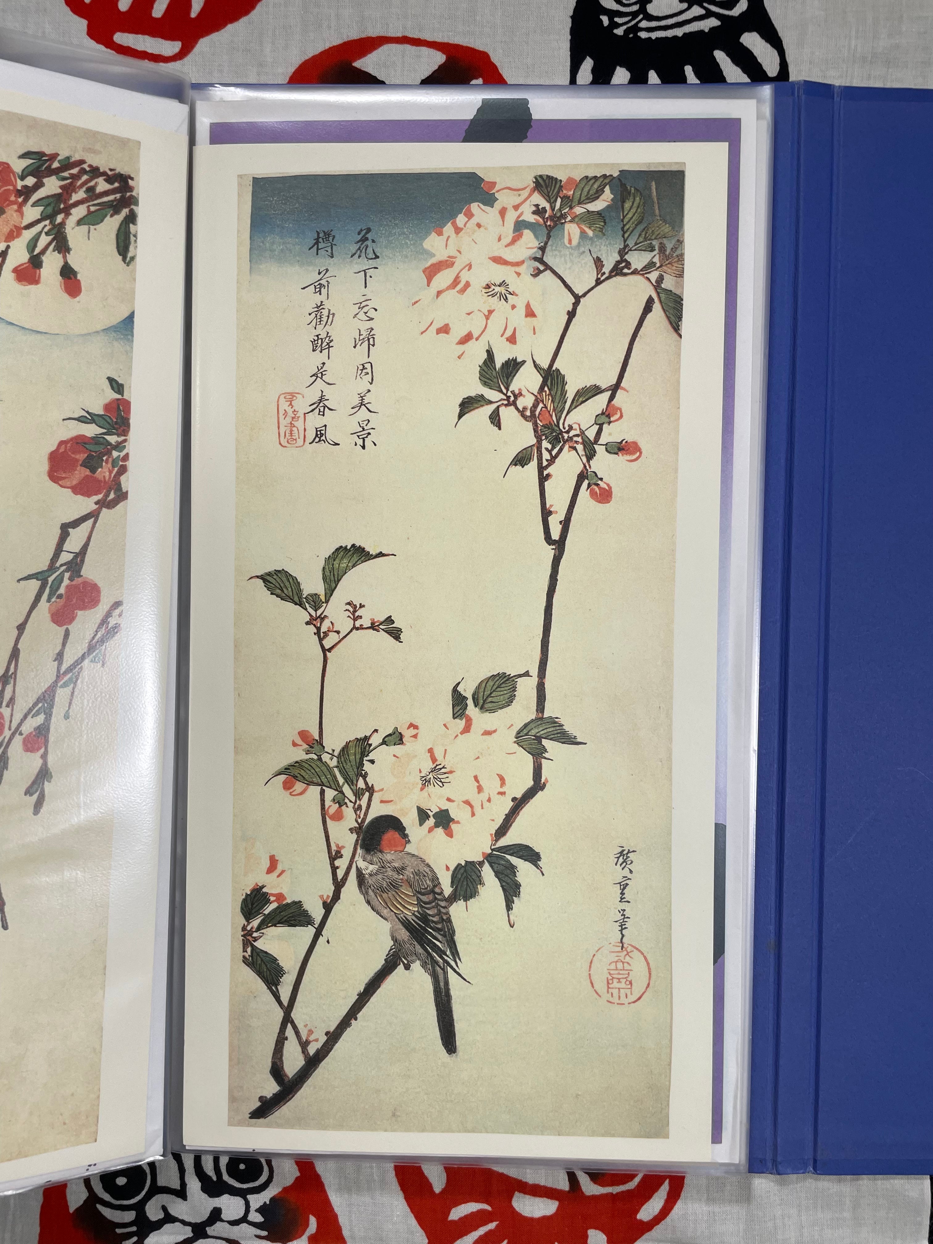 Flowers & Birds - A Collection of 24 Japanese Prints w/ Summaries and Envelopes for Each Two-Set