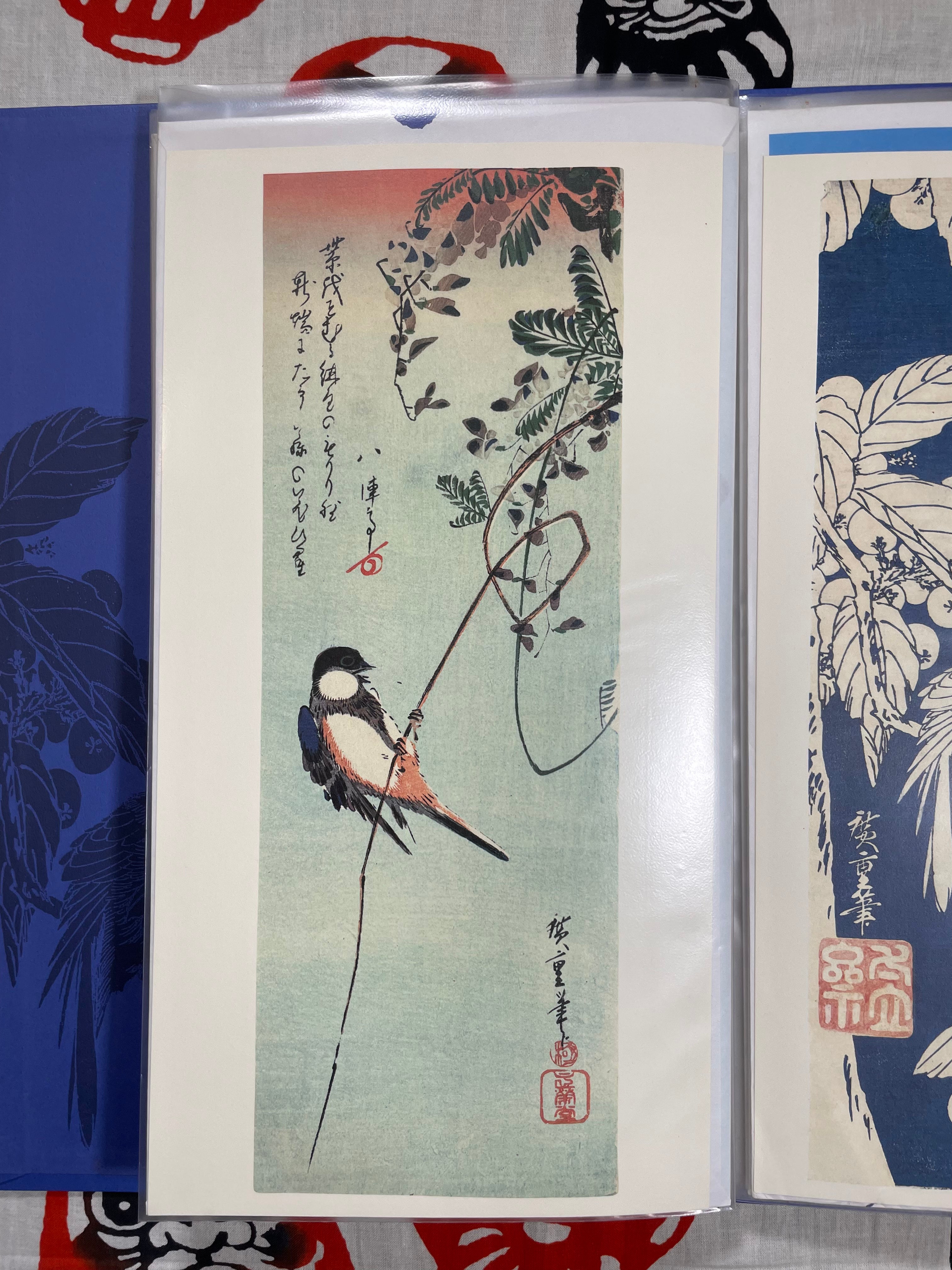 Flowers & Birds - A Collection of 24 Japanese Prints w/ Summaries and Envelopes for Each Two-Set